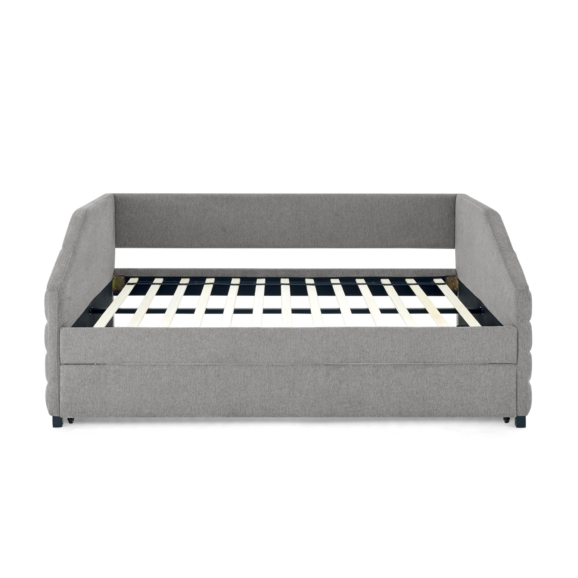 Patio Furntiure Sets | Full Size Daybed with Trundle Upholstered Tufted Sofa Bed, Linen Fabric, Grey (82.5"x58"x34") | casafoyer.myshopify.com