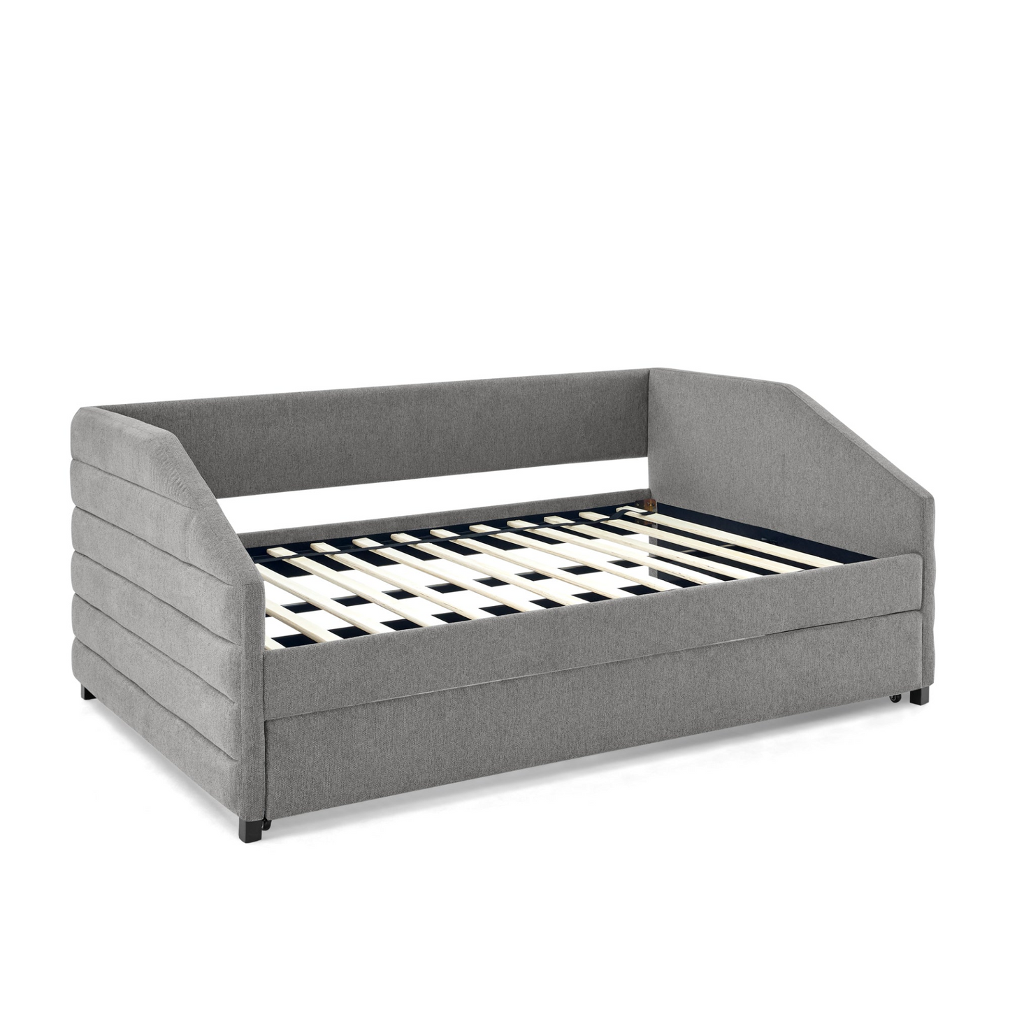 Patio Furntiure Sets | Full Size Daybed with Trundle Upholstered Tufted Sofa Bed, Linen Fabric, Grey (82.5"x58"x34") | casafoyer.myshopify.com