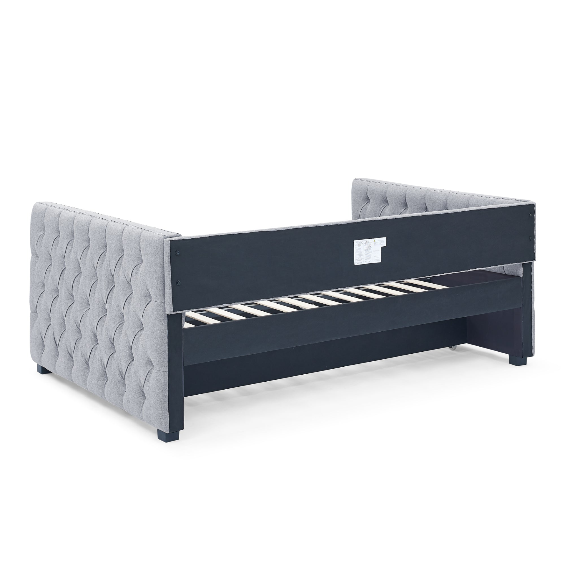 Patio Furntiure Sets | Daybed with Trundle Upholstered Tufted Sofa Bed, Grey | Shop Now | casafoyer.myshopify.com