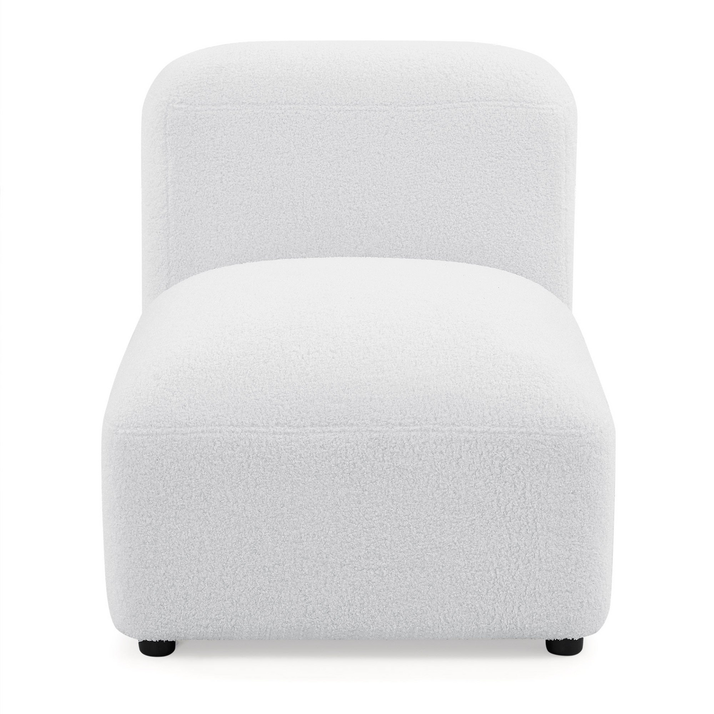 Sofa & Chair sets | L-Shape Modular Sectional Sofa, DIY Combination,Teddy Fabric,White | casafoyer.myshopify.com