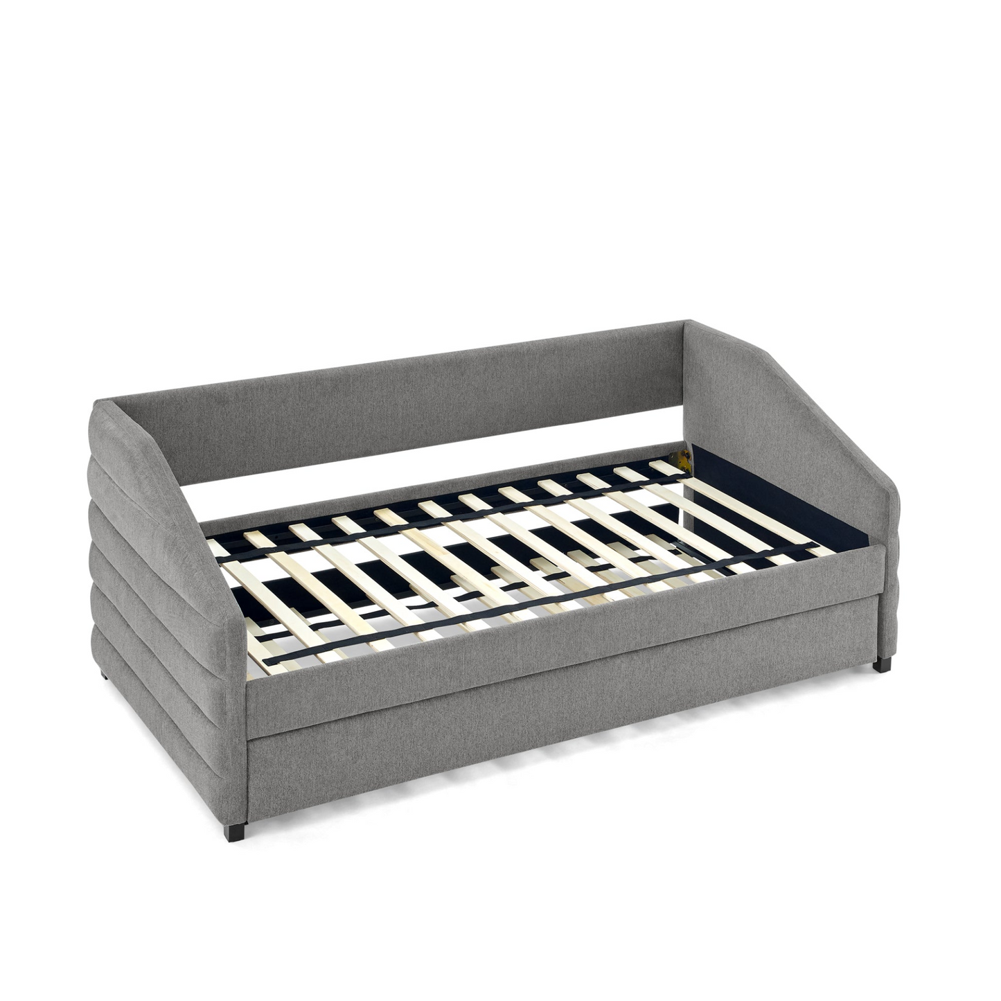 Patio Furntiure Sets | Twin Size Daybed with Trundle Upholstered Tufted Sofa Bed, Linen Fabric, Grey | casafoyer.myshopify.com