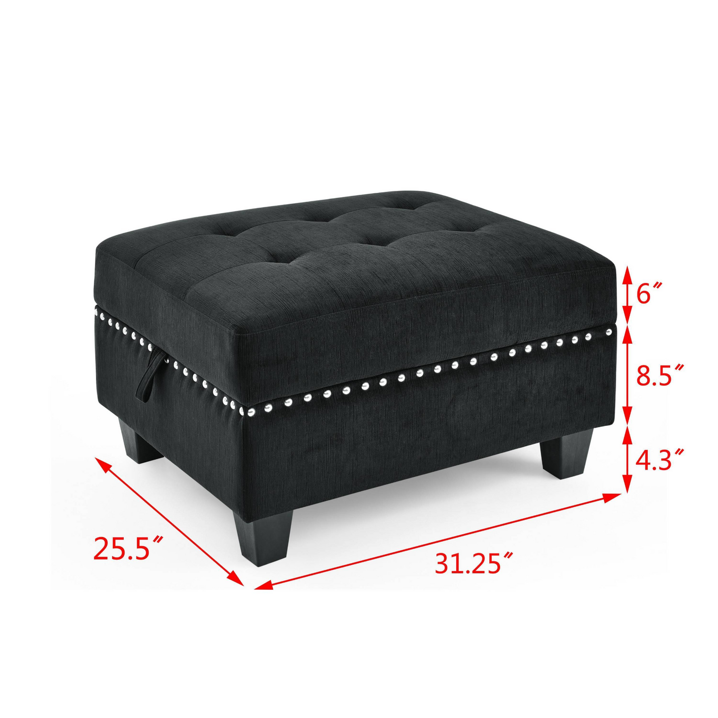 Sofa & Chair sets | U shape Modular Sectional Sofa,DIY Combination,includes Two Single Chair ,Two Corner and Two Ottoman,Black Velvet. | casafoyer.myshopify.com