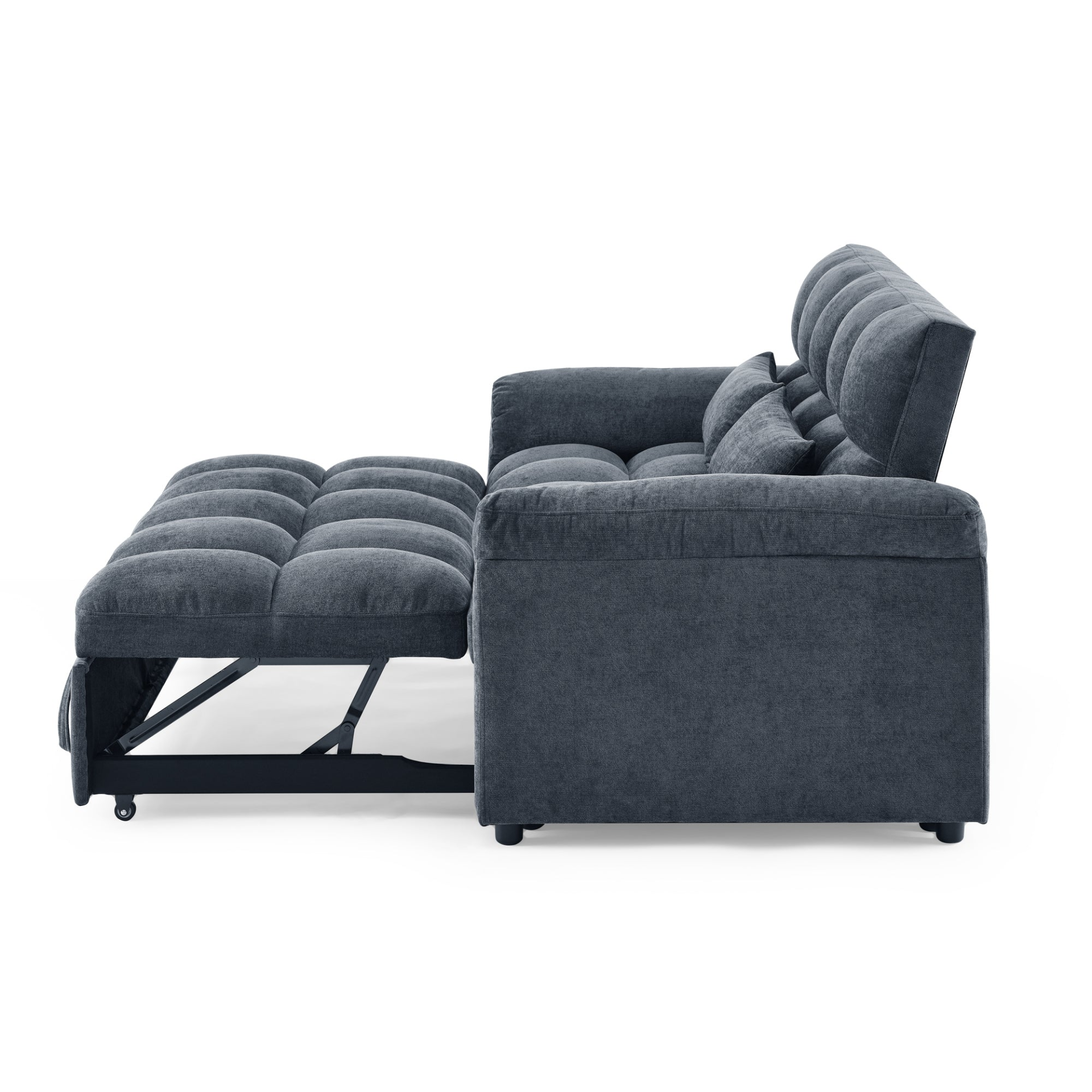 Sofa & Chair sets | Loveseats Sofa Bed with Pull-out Bed,Adjsutable Back,Blue+ Grey | casafoyer.myshopify.com