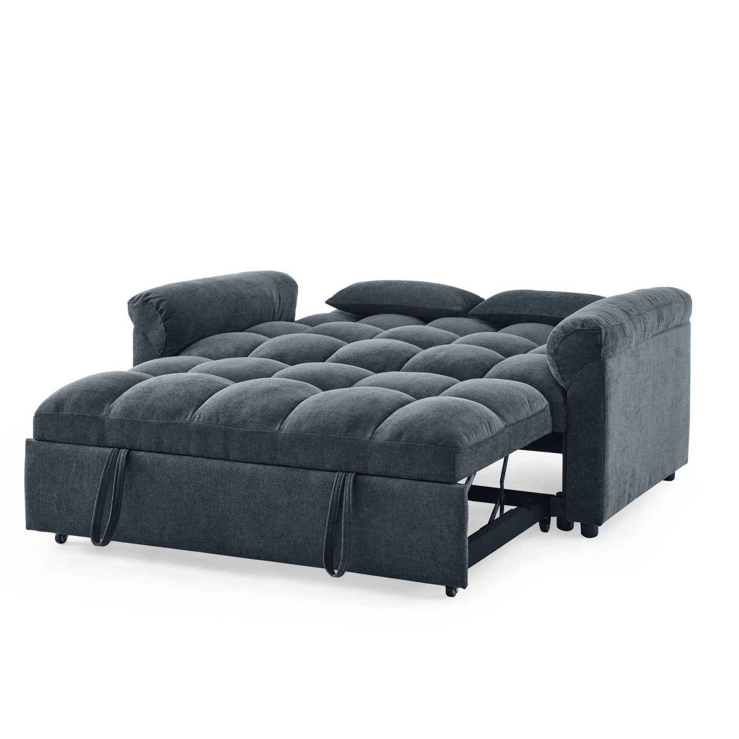 Sofa & Chair sets | Loveseats Sofa Bed with Pull-out Bed,Adjsutable Back,Blue+ Grey | casafoyer.myshopify.com