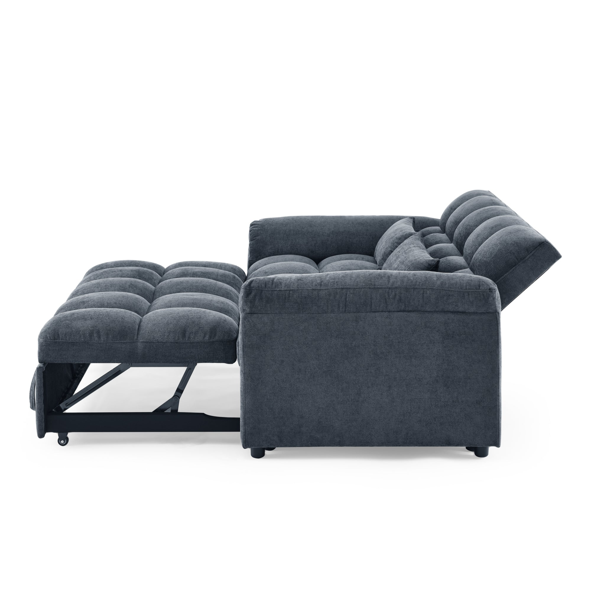 Sofa & Chair sets | Loveseats Sofa Bed with Pull-out Bed,Adjsutable Back,Blue+ Grey | casafoyer.myshopify.com