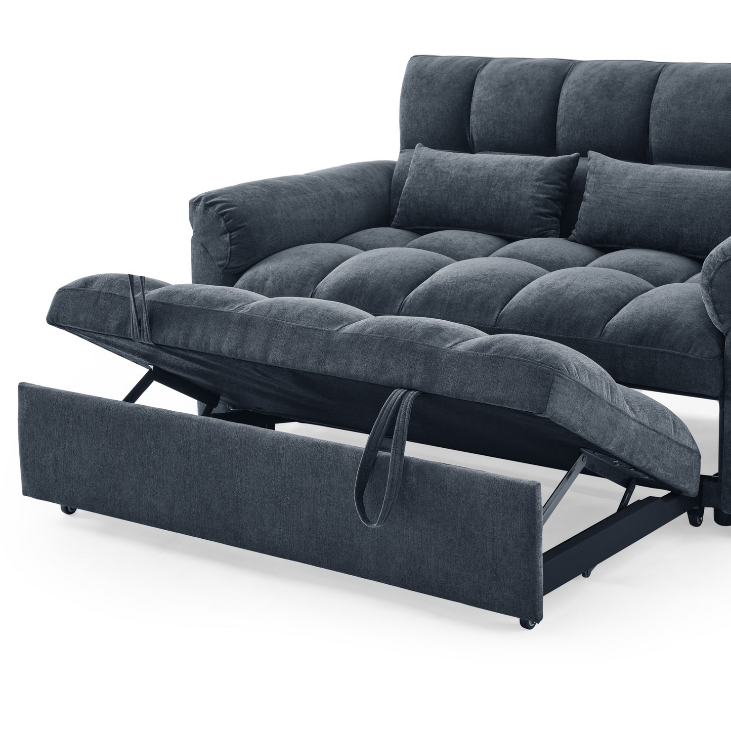 Sofa & Chair sets | Loveseats Sofa Bed with Pull-out Bed,Adjsutable Back,Blue+ Grey | casafoyer.myshopify.com