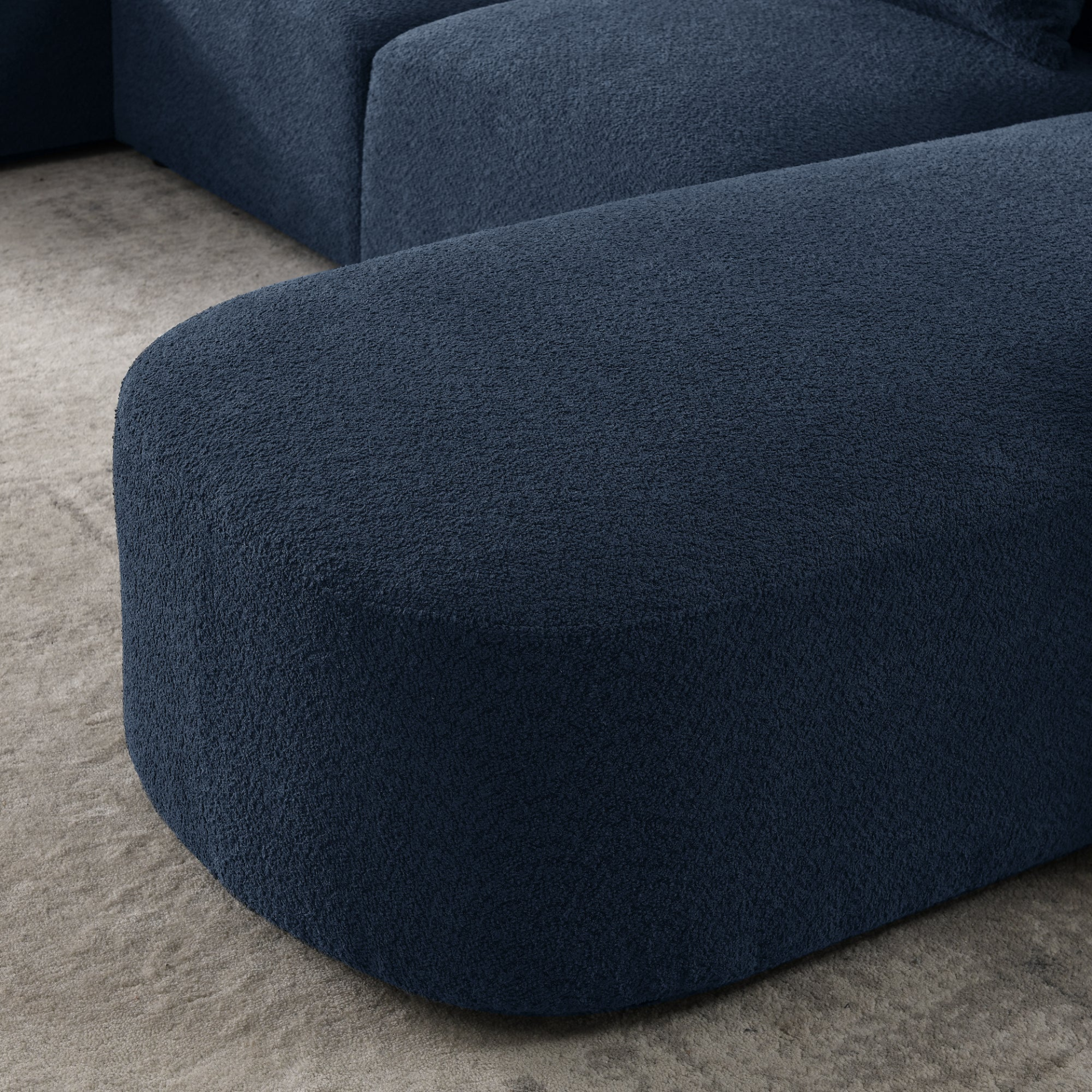 Sofa & Chair sets | U Shape Sectional Sofa including Two Single Seats and Two Chaises, Modular Sofa, DIY Combination, Loop Yarn Fabric, Navy | casafoyer.myshopify.com