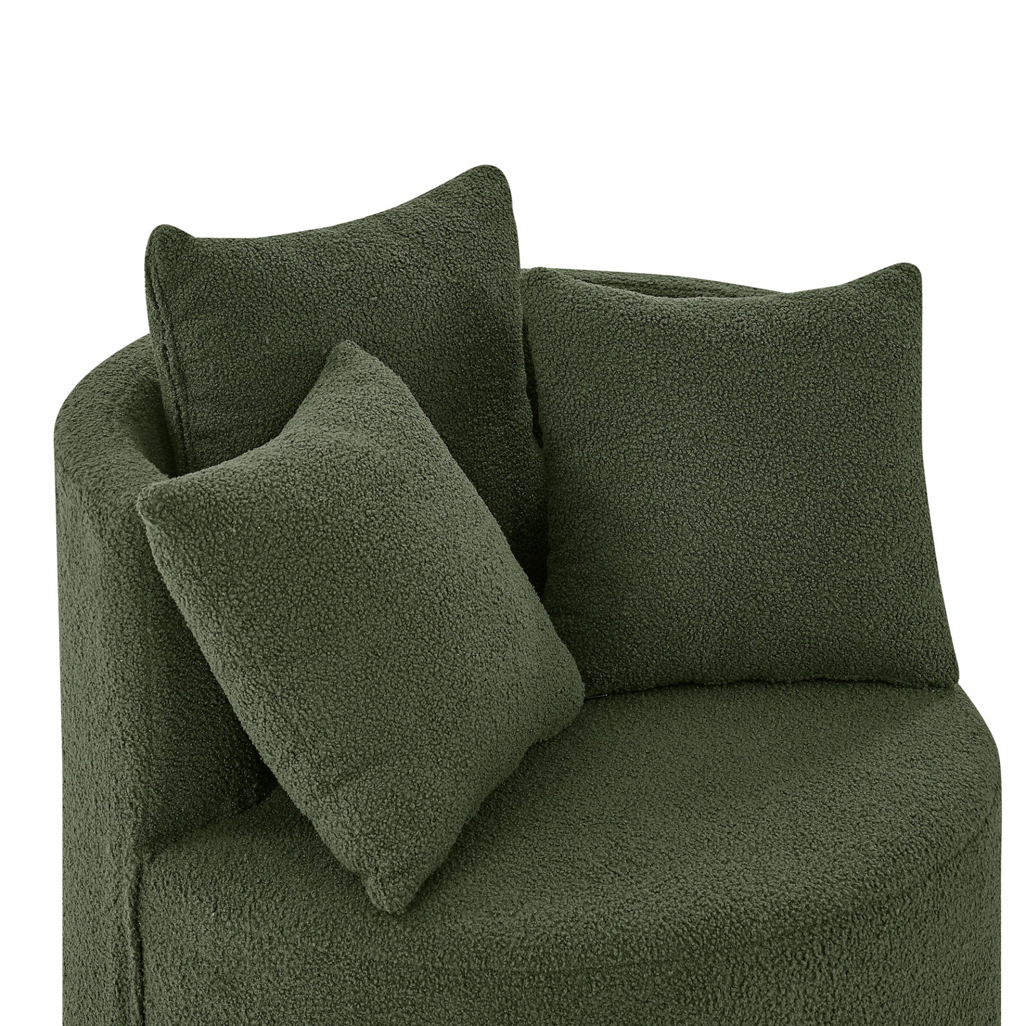 Sofa & Chair sets | Teddy Fabric Swivel Accent Backchair Upholstered Luxury Lounge Chair for Living Room Bedroom, with Movable Wheels, Including 3 Pillows,Green | casafoyer.myshopify.com