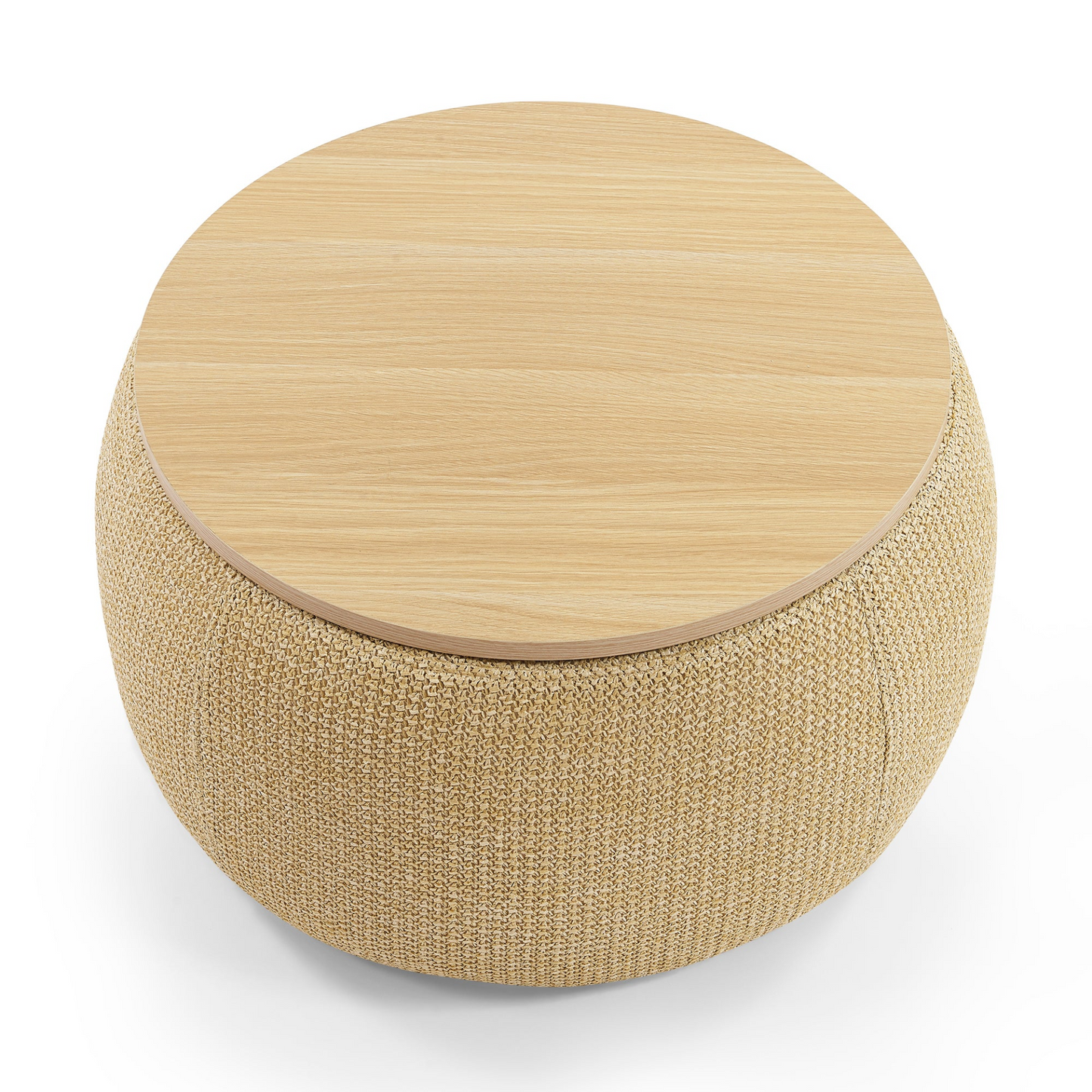 OTTOMAN | Round Storage Ottoman, 2 in 1 Function, Natural | Shop Now | casafoyer.myshopify.com