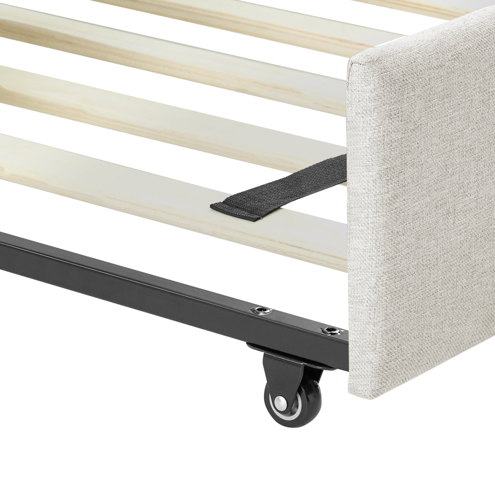 Patio Furntiure Sets | Twin Size Daybed with Two Drawers Trundle Upholstered Tufted Sofa Bed, Linen Fabric, Beige | casafoyer.myshopify.com