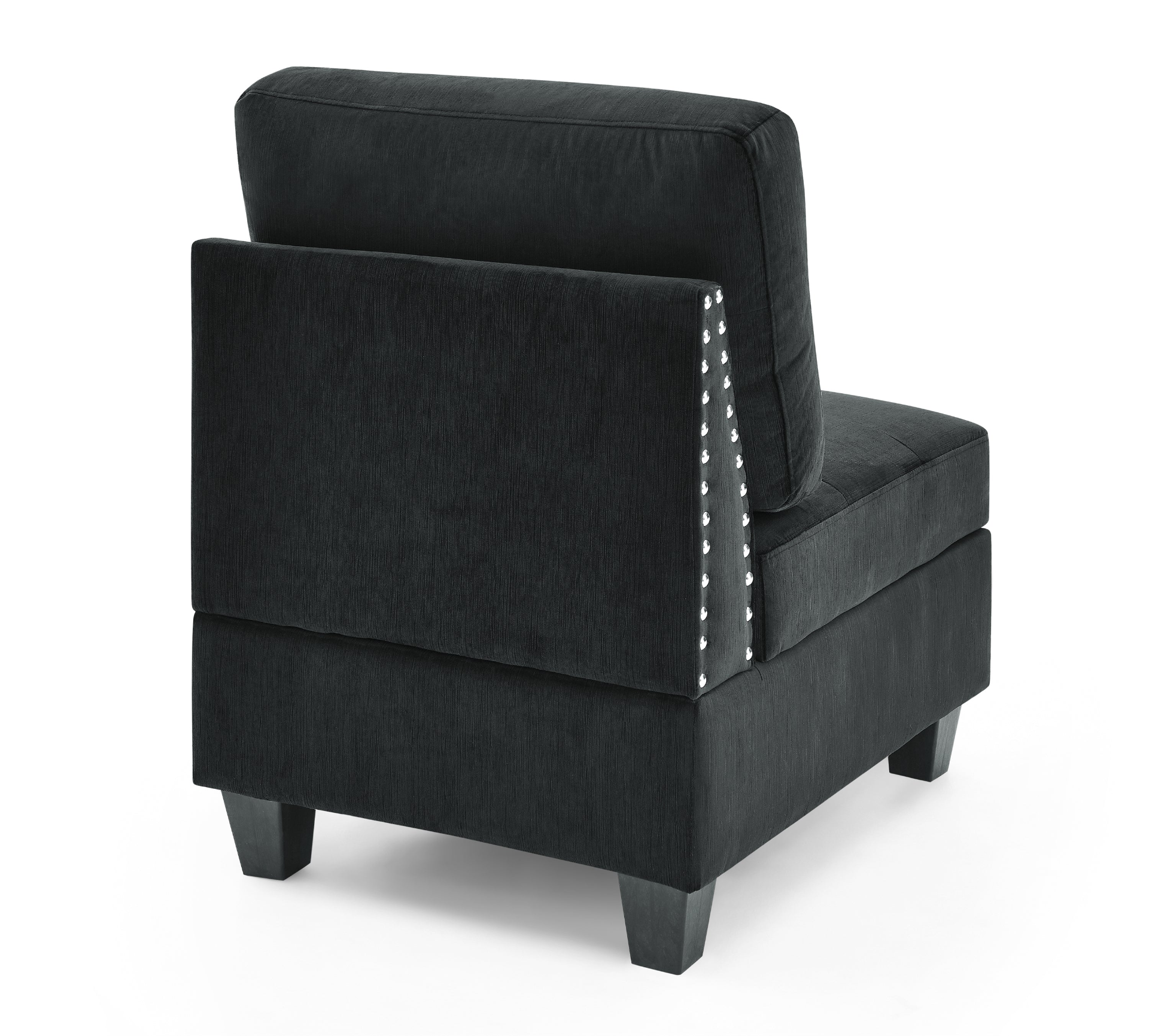 Sofa & Chair sets | L-Shape Modular Sectional Sofa - DIY Combination - Black Velvet | casafoyer.myshopify.com