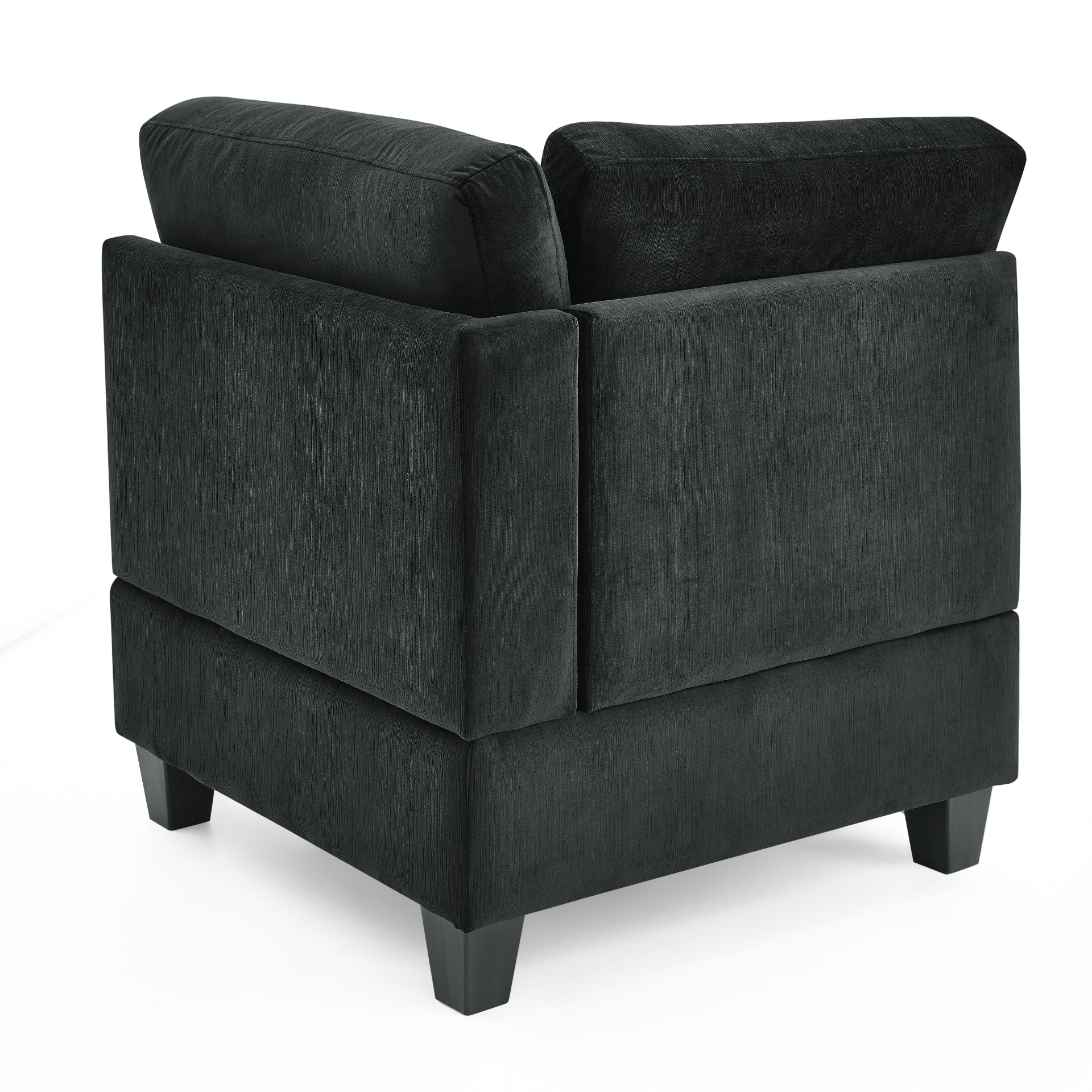 Sofa & Chair sets | L-Shape Modular Sectional Sofa - DIY Combination - Black Velvet | casafoyer.myshopify.com