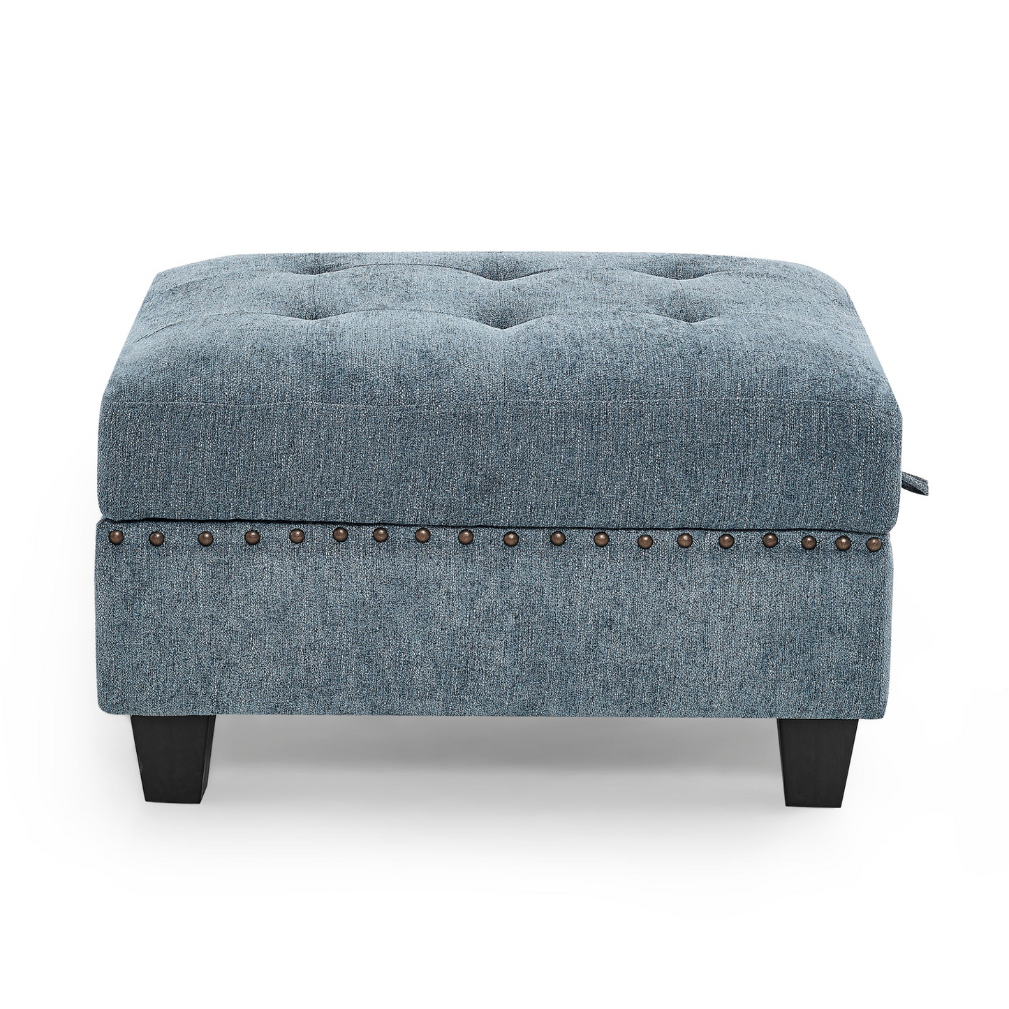 Sofa & Chair sets | L shape Modular Sectional Sofa,DIY Combination,includes Three Single Chair ,Two Corner and Two Ottoman,Navy Blue | casafoyer.myshopify.com