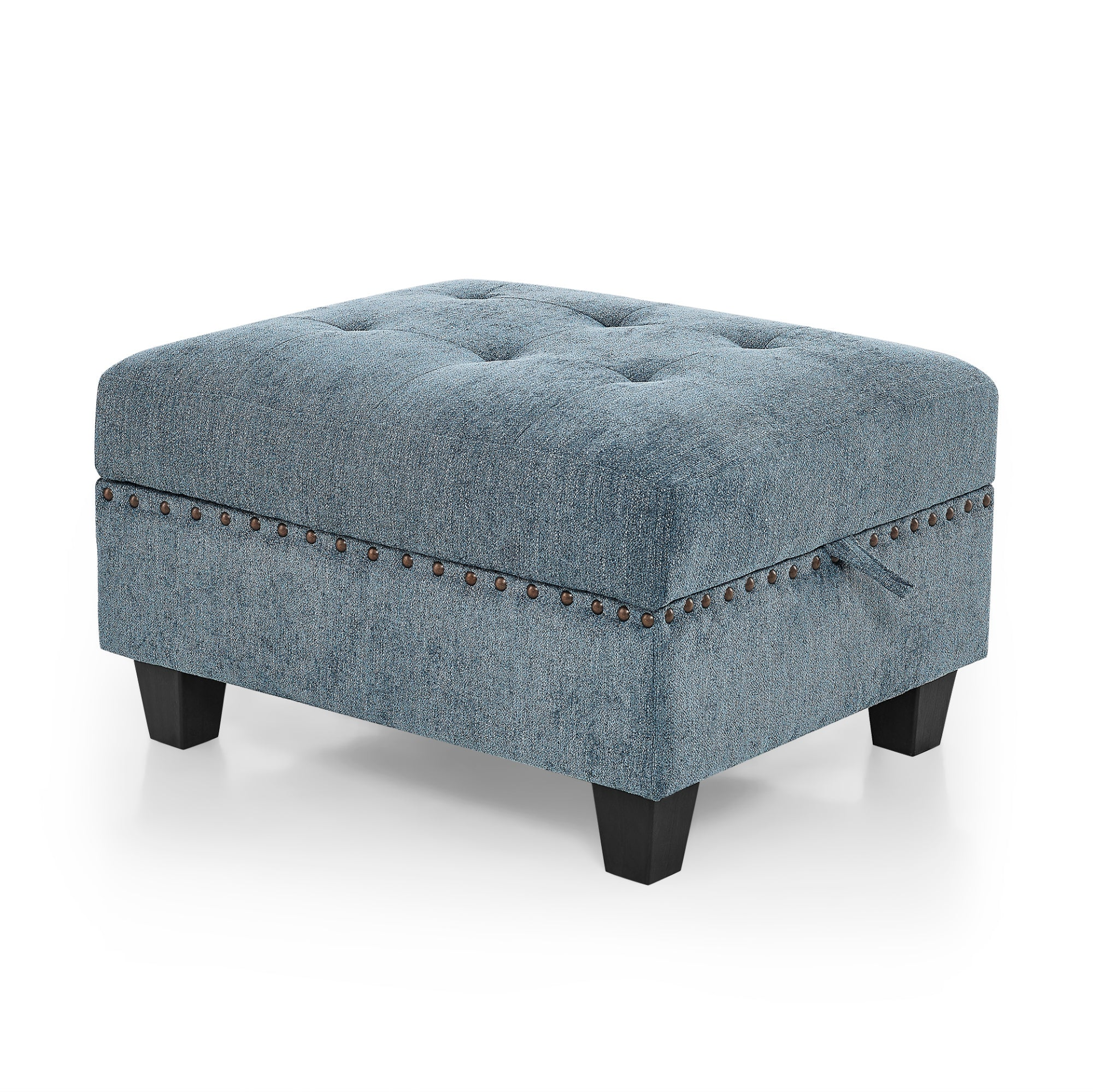 Sofa & Chair sets | L shape Modular Sectional Sofa,DIY Combination,includes Three Single Chair ,Two Corner and Two Ottoman,Navy Blue | casafoyer.myshopify.com