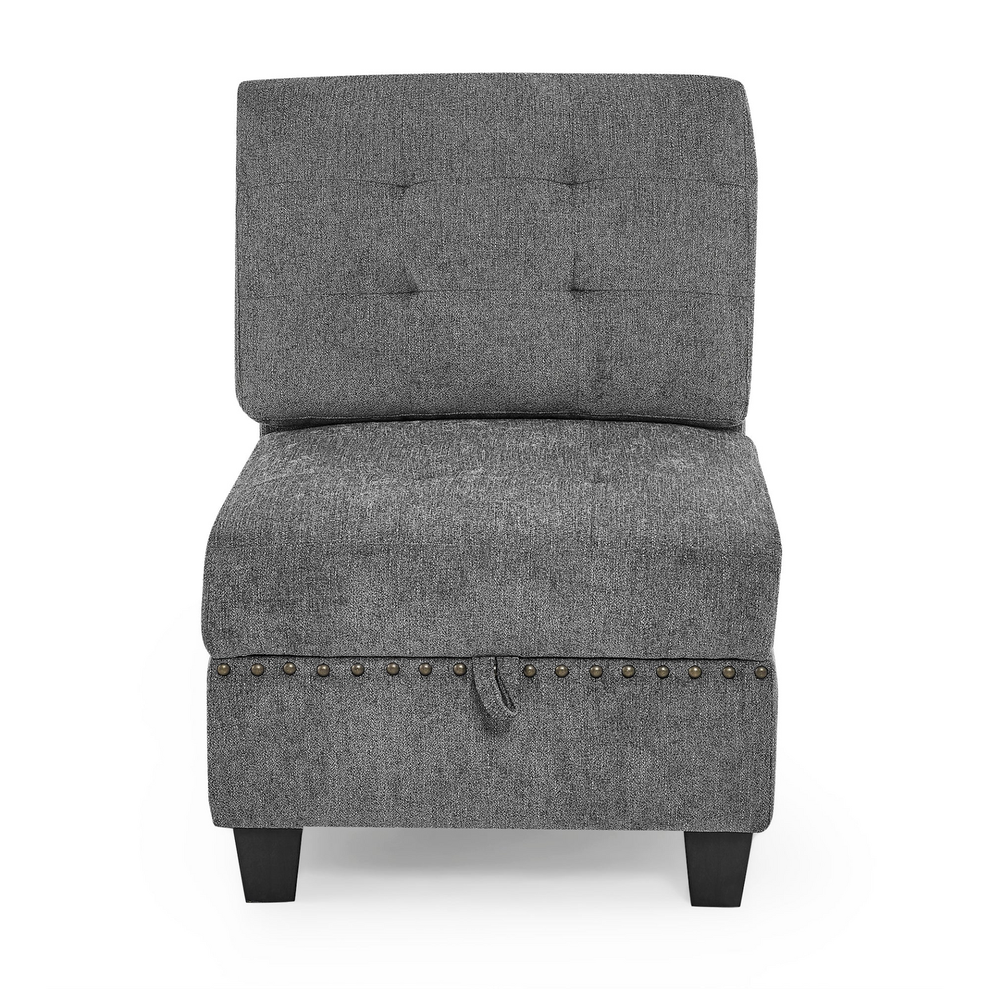 Sofa & Chair sets | L Shape Modular Sectional Sofa - Grey Chenille | DIY Combination | casafoyer.myshopify.com