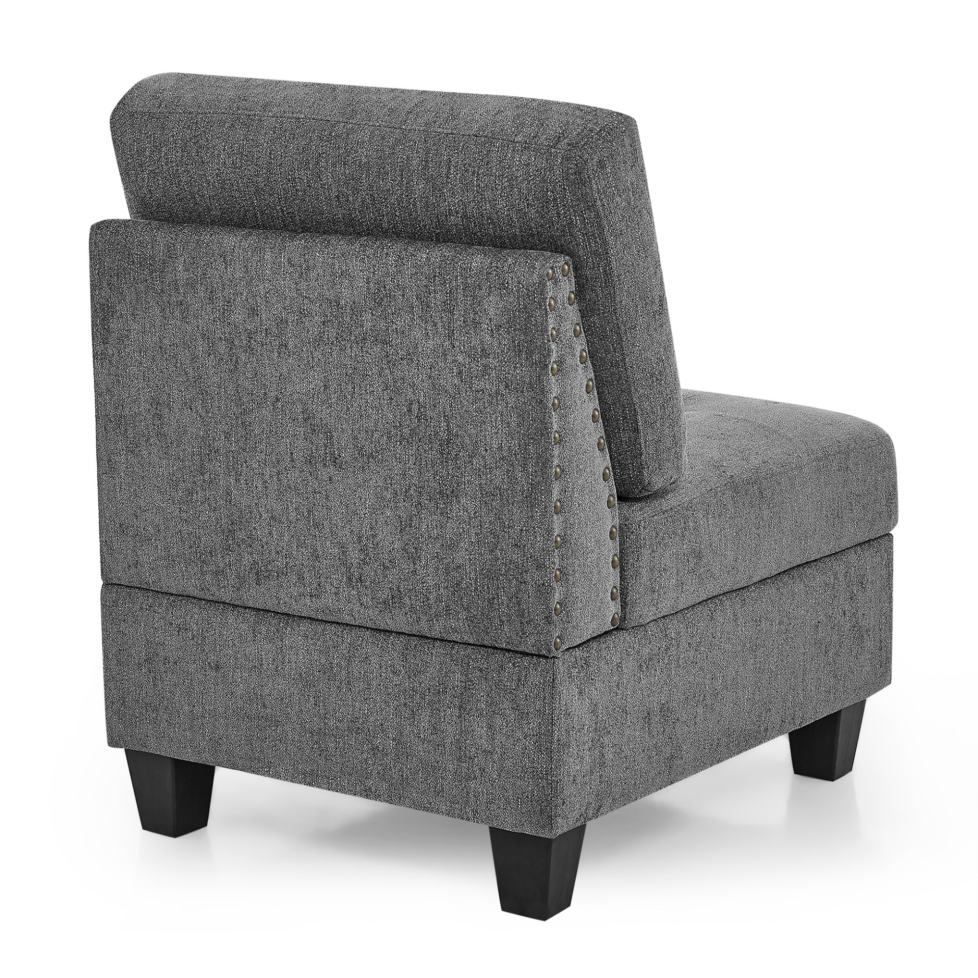 Sofa & Chair sets | L Shape Modular Sectional Sofa - Grey Chenille | DIY Combination | casafoyer.myshopify.com