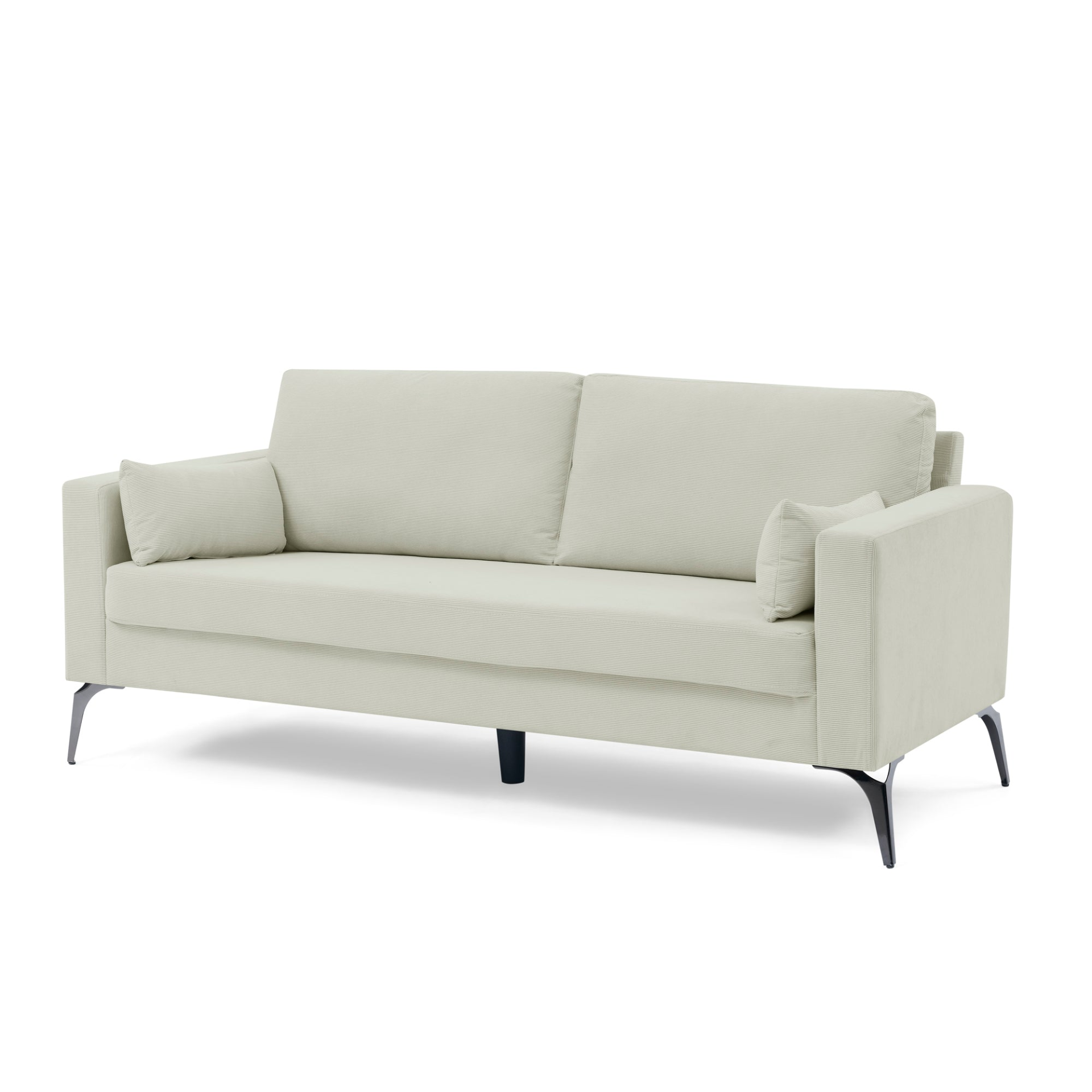 Sofa & Chair sets | 3 Piece Living Room Sofa Set, including 3-Seater Sofa, Loveseat and Sofa Chair, with Two Small Pillows, Corduroy Beige | casafoyer.myshopify.com