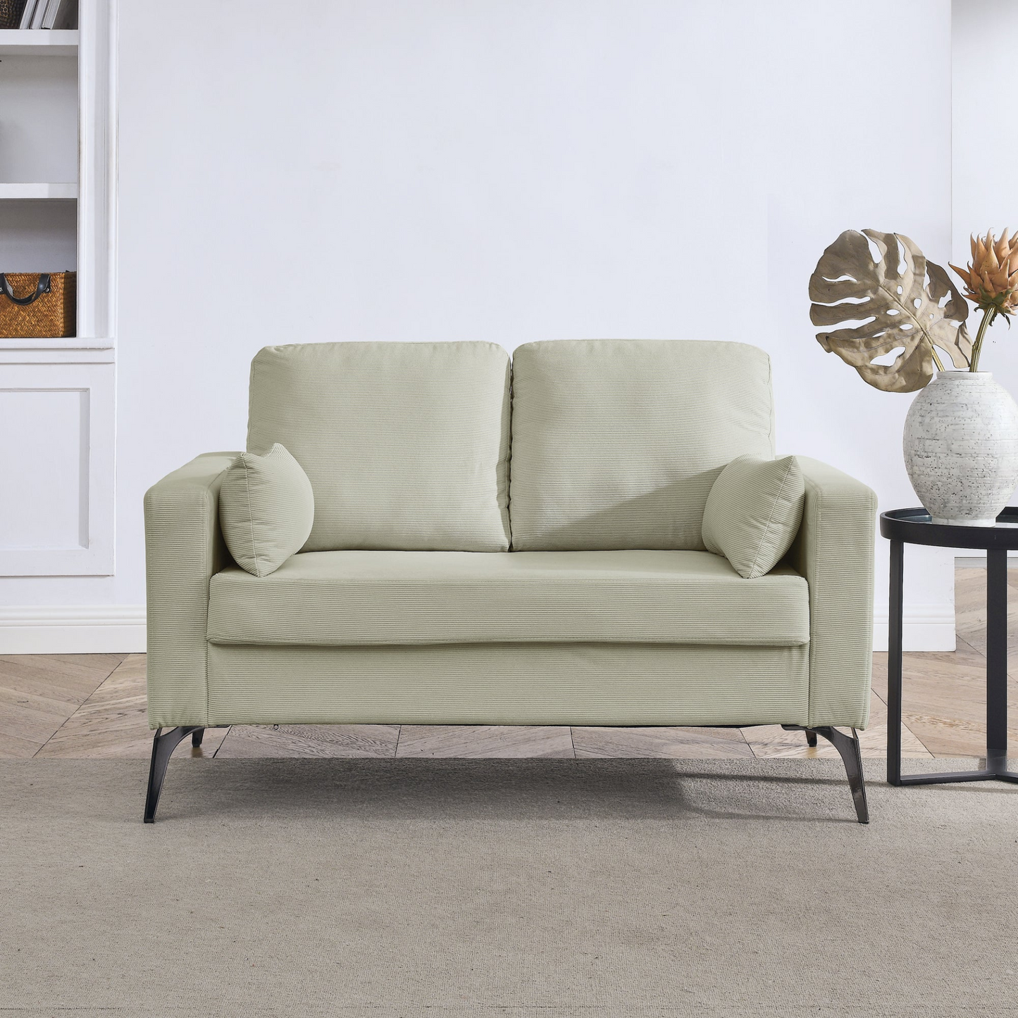 Sofa & Chair sets | 3 Piece Living Room Sofa Set, including 3-Seater Sofa, Loveseat and Sofa Chair, with Two Small Pillows, Corduroy Beige | casafoyer.myshopify.com