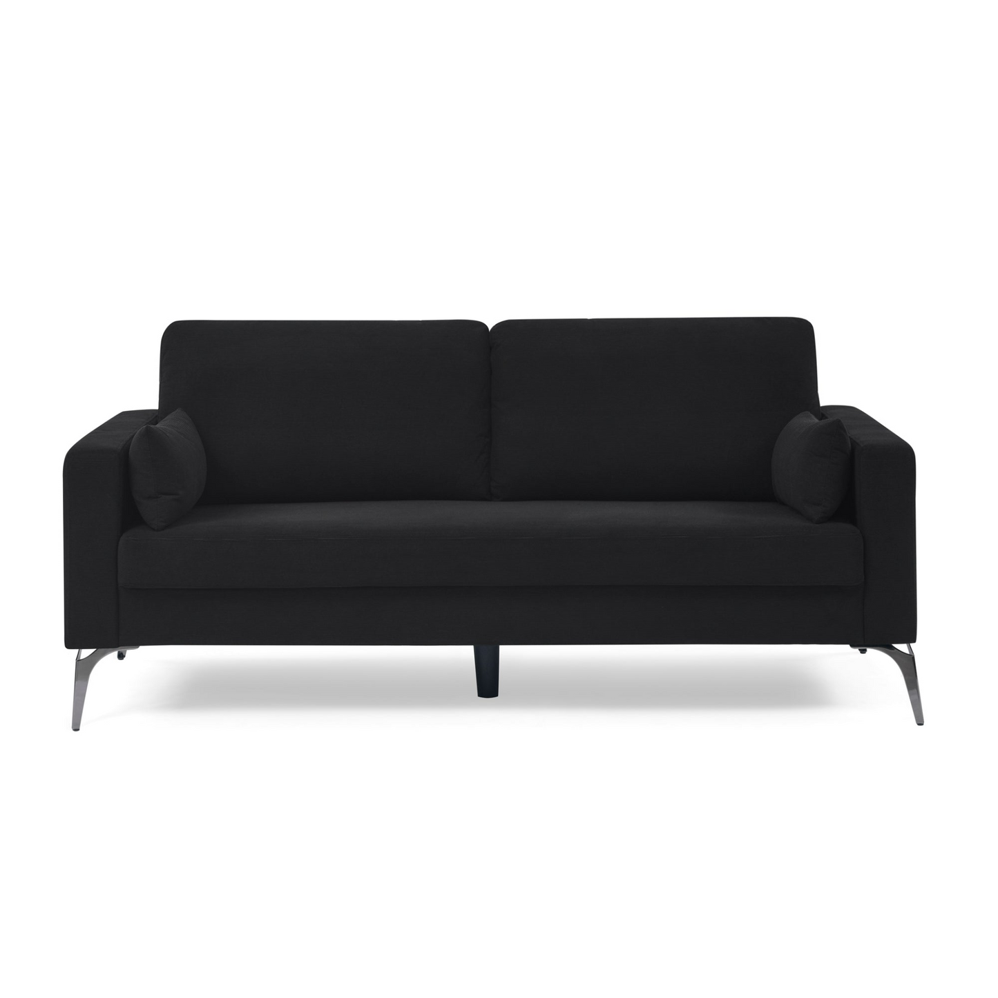 Sofa & Chair sets | 3 Piece Living Room Sofa Set, including 3-Seater Sofa, Loveseat and Sofa Chair, with Two Small Pillows, Corduroy Black | casafoyer.myshopify.com