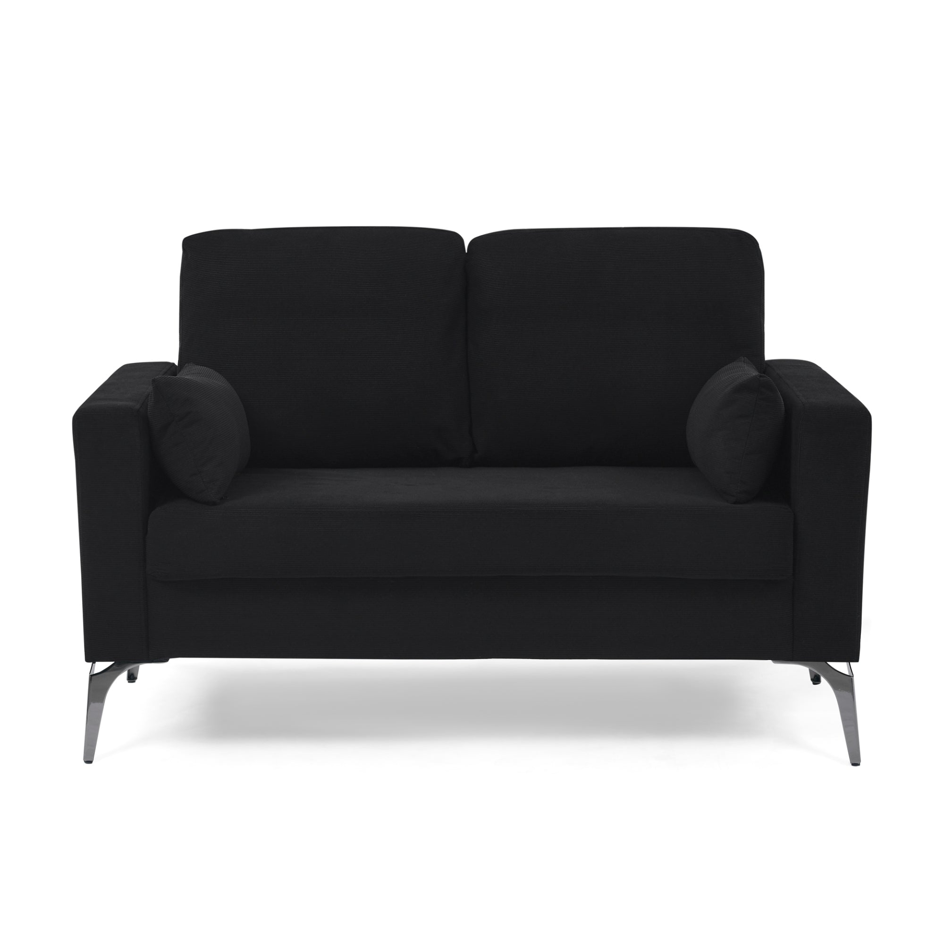 Sofa & Chair sets | 3 Piece Living Room Sofa Set, including 3-Seater Sofa, Loveseat and Sofa Chair, with Two Small Pillows, Corduroy Black | casafoyer.myshopify.com