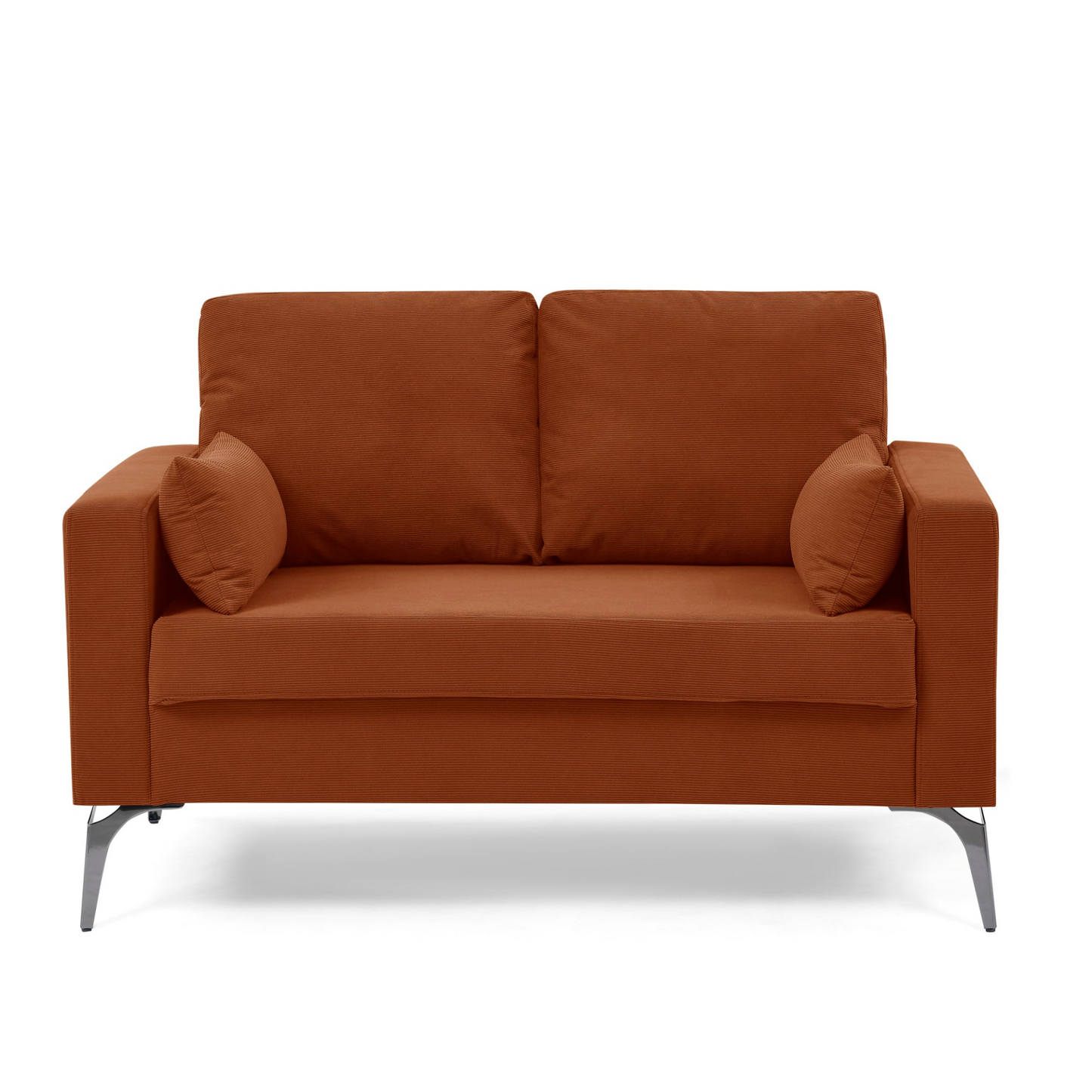 Sofa & Chair sets | 3 Piece Living Room Sofa Set, including 3-Seater Sofa, Loveseat and Sofa Chair, with Two Small Pillows, Corduroy Orange | casafoyer.myshopify.com