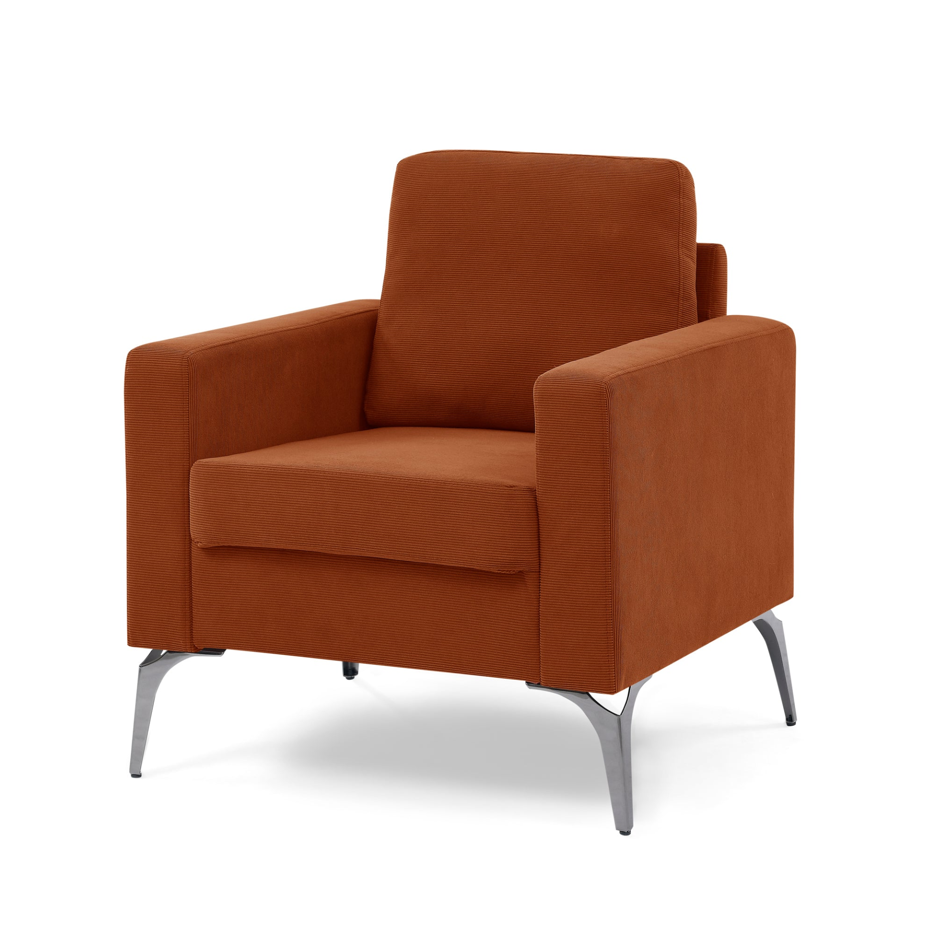 Sofa & Chair sets | 3 Piece Living Room Sofa Set, including 3-Seater Sofa, Loveseat and Sofa Chair, with Two Small Pillows, Corduroy Orange | casafoyer.myshopify.com