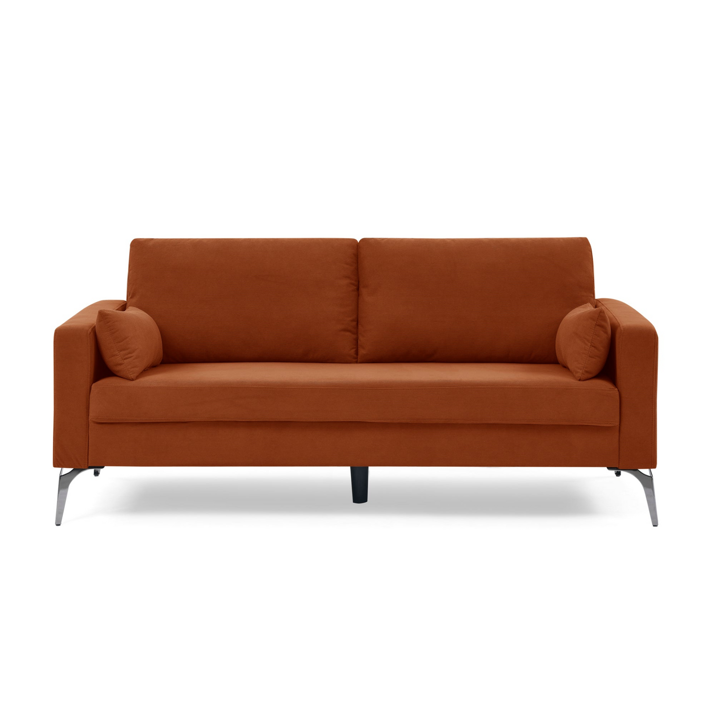 Sofa & Chair sets | 3 Piece Living Room Sofa Set, including 3-Seater Sofa, Loveseat and Sofa Chair, with Two Small Pillows, Corduroy Orange | casafoyer.myshopify.com