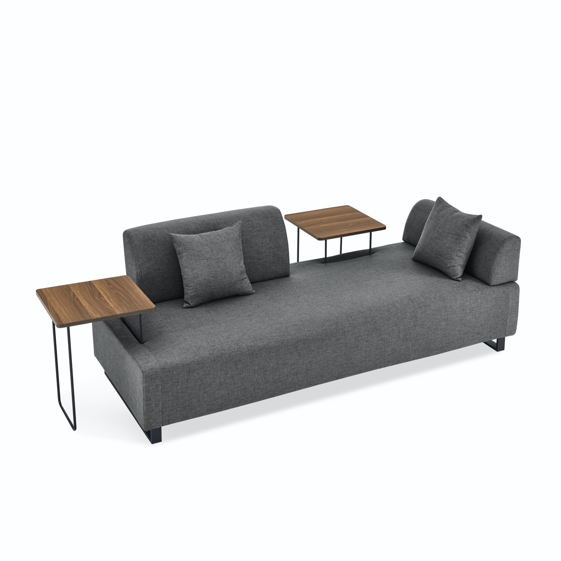 Sofa & Chair sets | Linen Fabric 3 Seat Sofa with Two End Tables and Two Pillows, Removable Back and Armrest, Morden Style Upholstered 3-Seat Couch for Living Room | casafoyer.myshopify.com