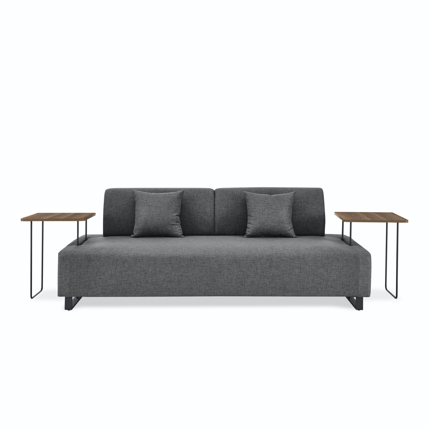 Sofa & Chair sets | Linen Fabric 3 Seat Sofa with Two End Tables and Two Pillows, Removable Back and Armrest, Morden Style Upholstered 3-Seat Couch for Living Room | casafoyer.myshopify.com