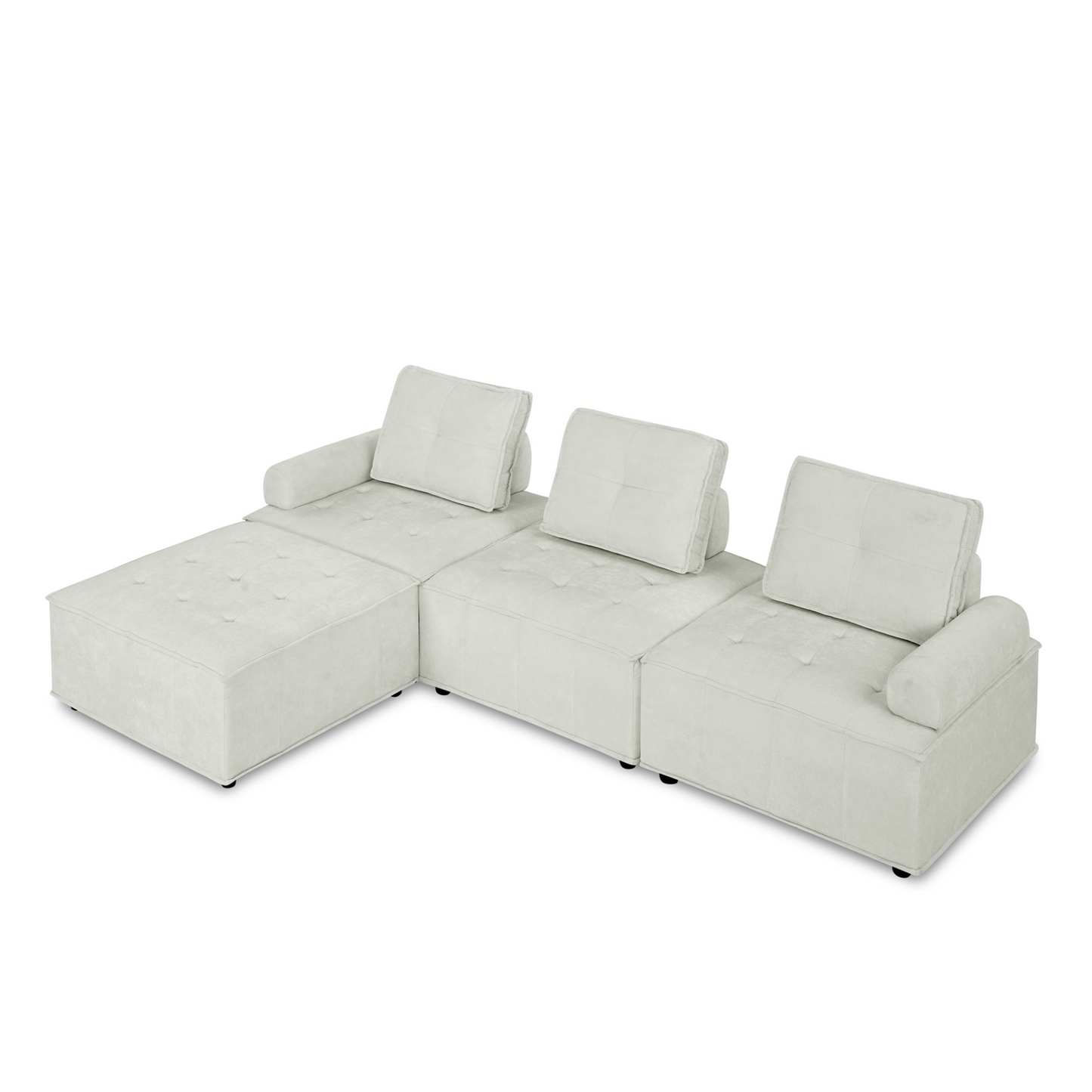 Sofa & Chair sets | L-Shape Modular Sectional Sofa, DIY Combination, Chenille | casafoyer.myshopify.com