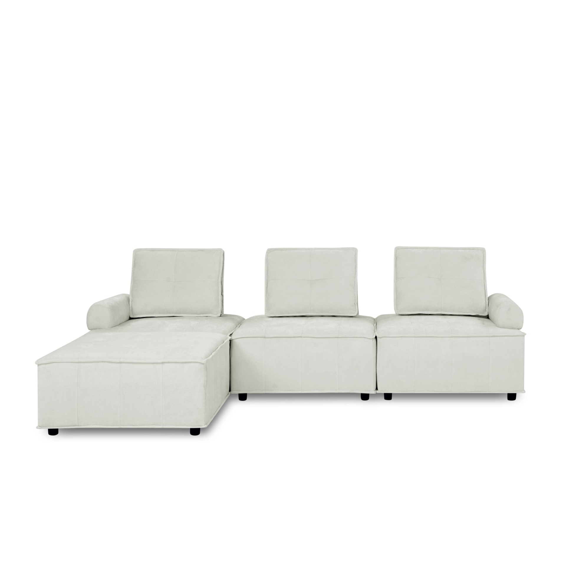 Sofa & Chair sets | L-Shape Modular Sectional Sofa, DIY Combination, Chenille | casafoyer.myshopify.com