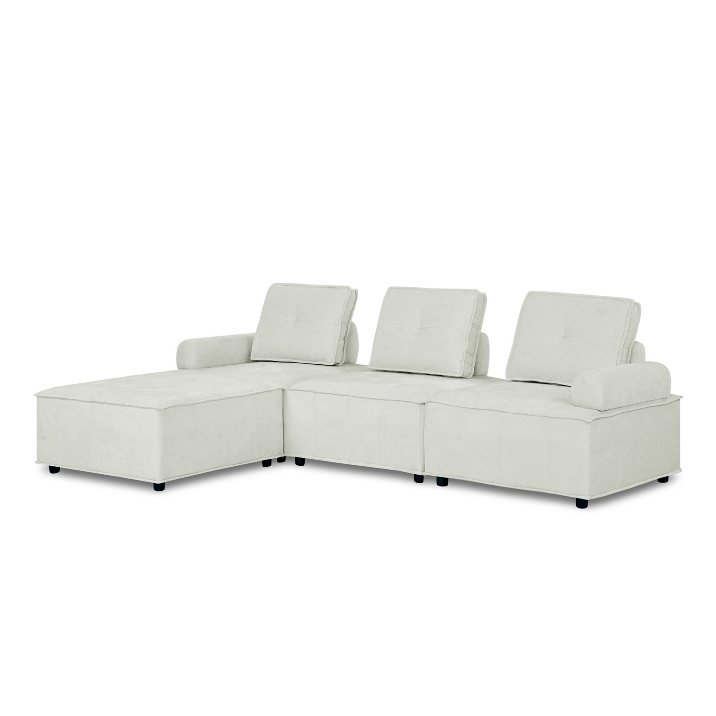 Sofa & Chair sets | L-Shape Modular Sectional Sofa, DIY Combination, Chenille | casafoyer.myshopify.com