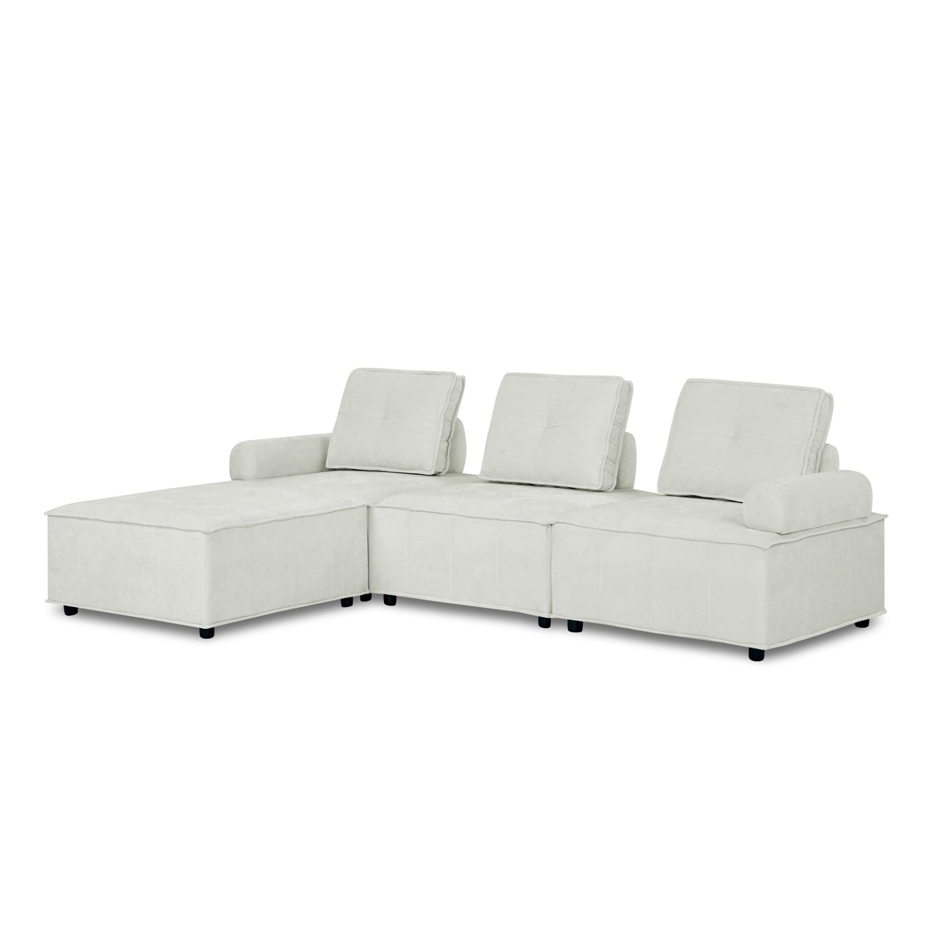 Sofa & Chair sets | L-Shape Modular Sectional Sofa, DIY Combination, Chenille | casafoyer.myshopify.com