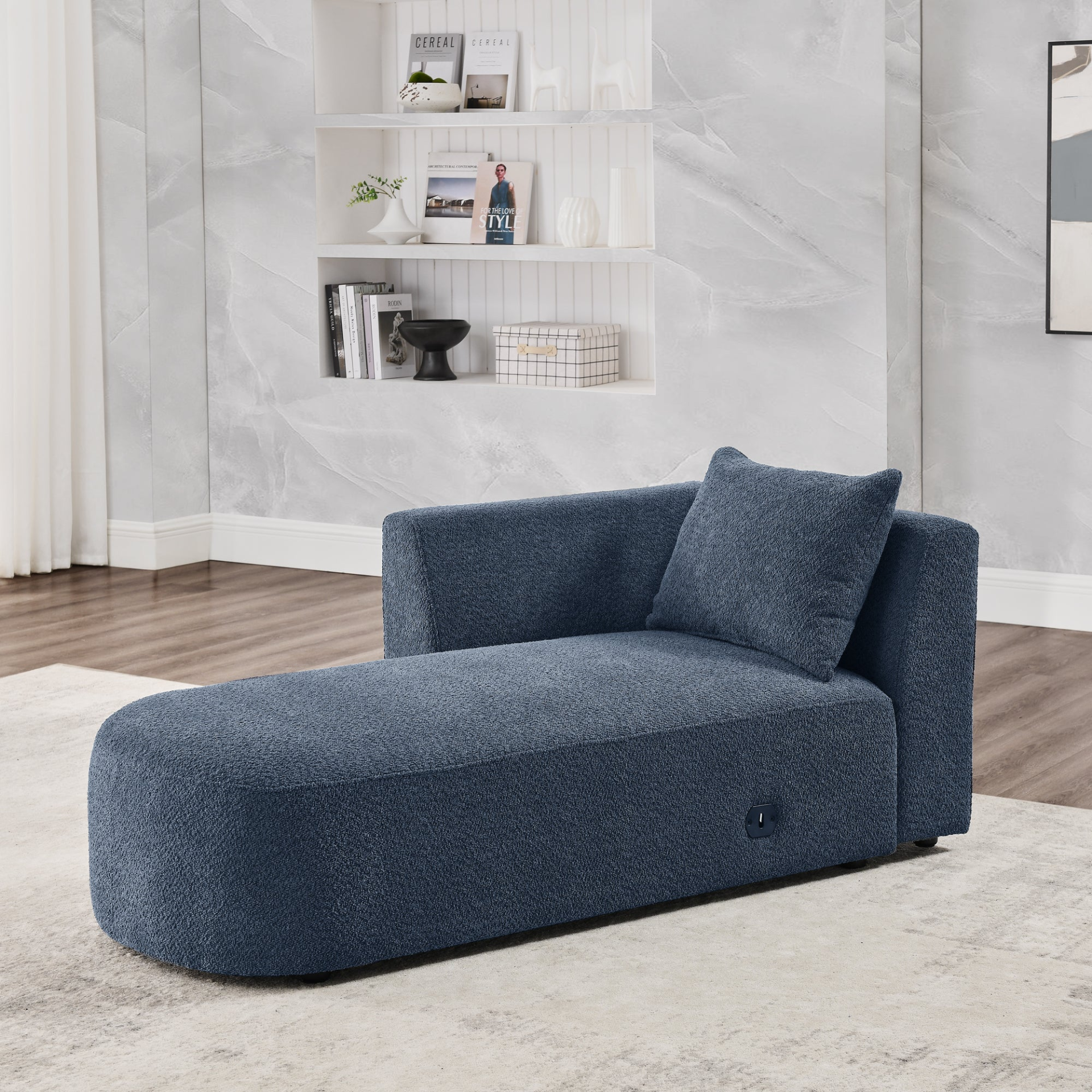 Sofa & Chair sets | Left Chaise for Modular Sofa - Navy | Adjustable Sectional Couch | casafoyer.myshopify.com