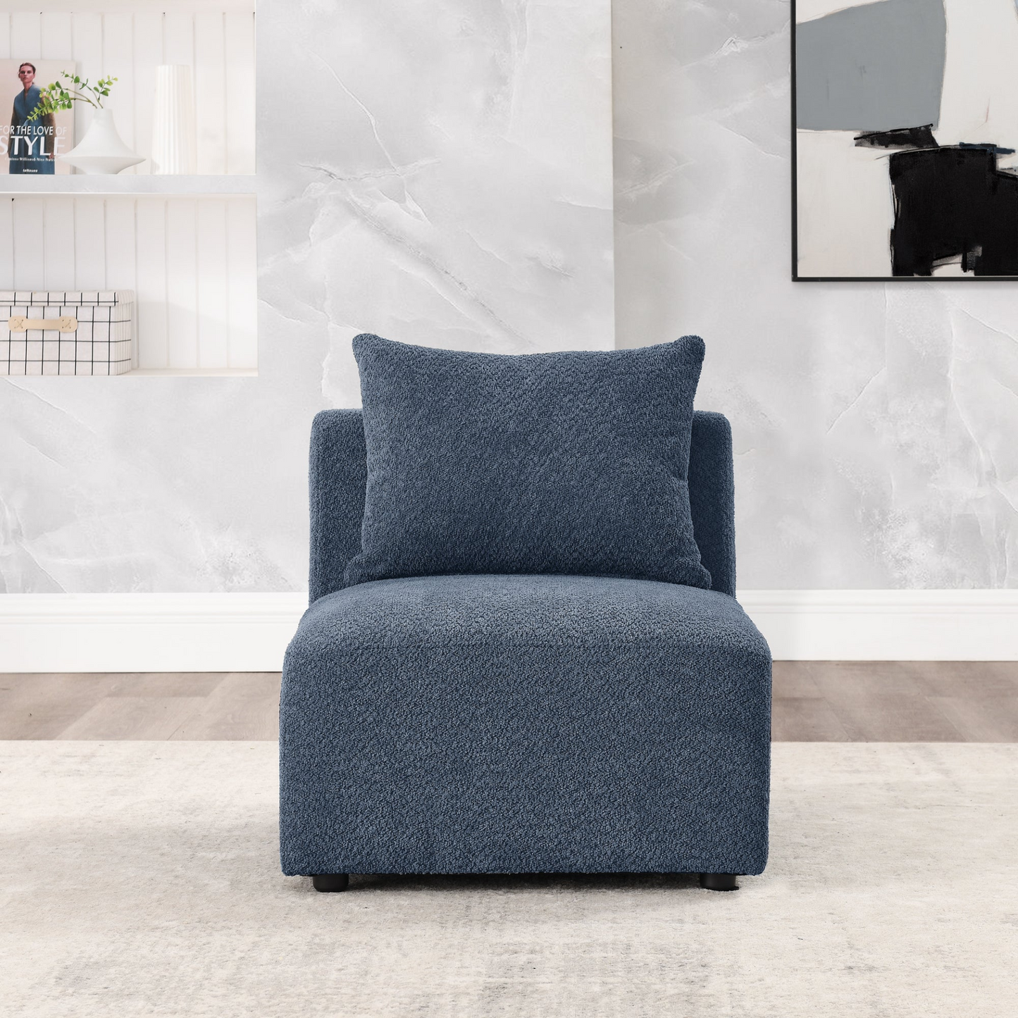 Sofa & Chair sets | Comfortable Single Chair for Modular Sofa - Navy | Buy Online | casafoyer.myshopify.com