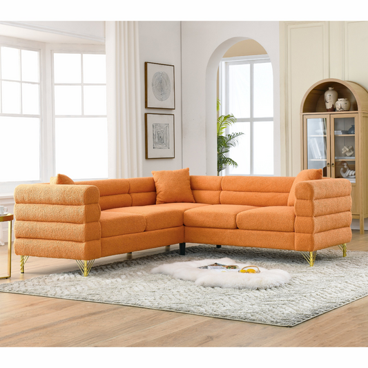 [product_type] | 81.5-Inch Oversized Corner Sofa Covers, L-Shaped Sectional Couch, 5-Seater Corner Sofas with 3 Cushions | casafoyer.myshopify.com