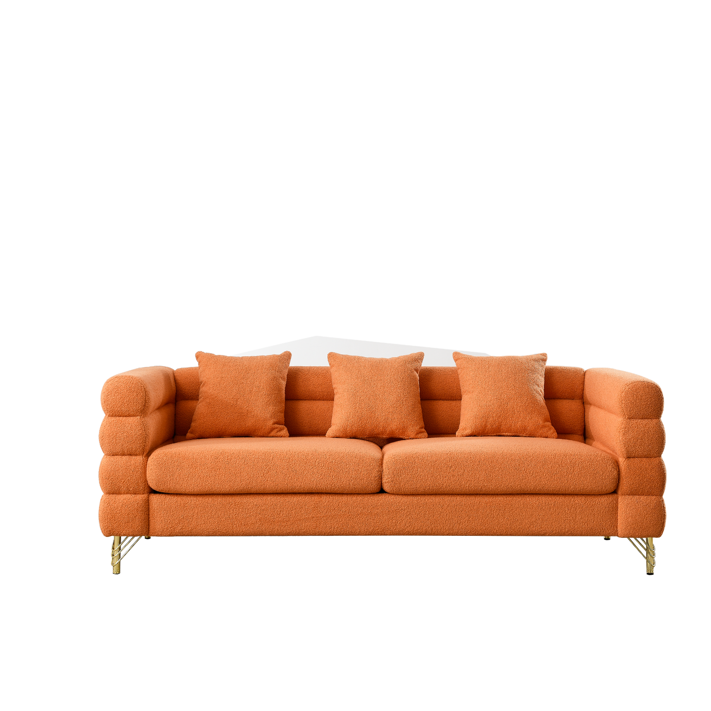 Sofa & Chair sets | 3-seater + 3-seater Combination sofa.ORANGE teddy | casafoyer.myshopify.com