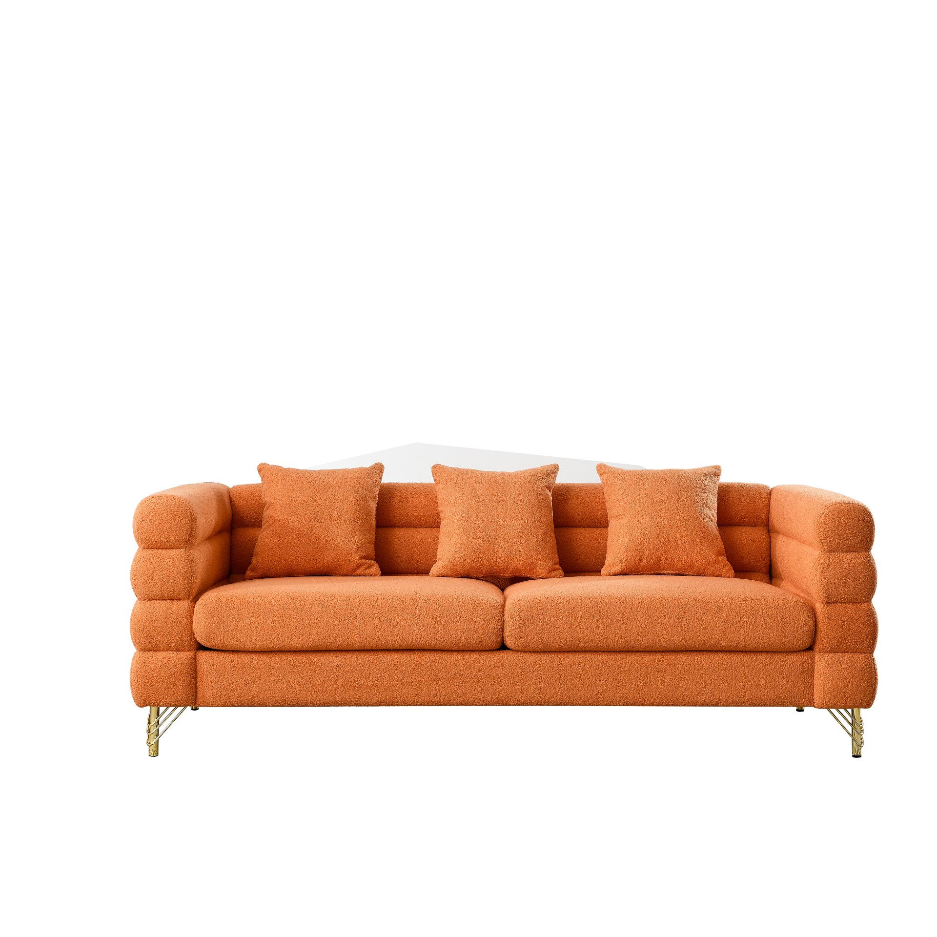 Sofa & Chair sets | 3-seater + 3-seater Combination sofa.ORANGE teddy | casafoyer.myshopify.com