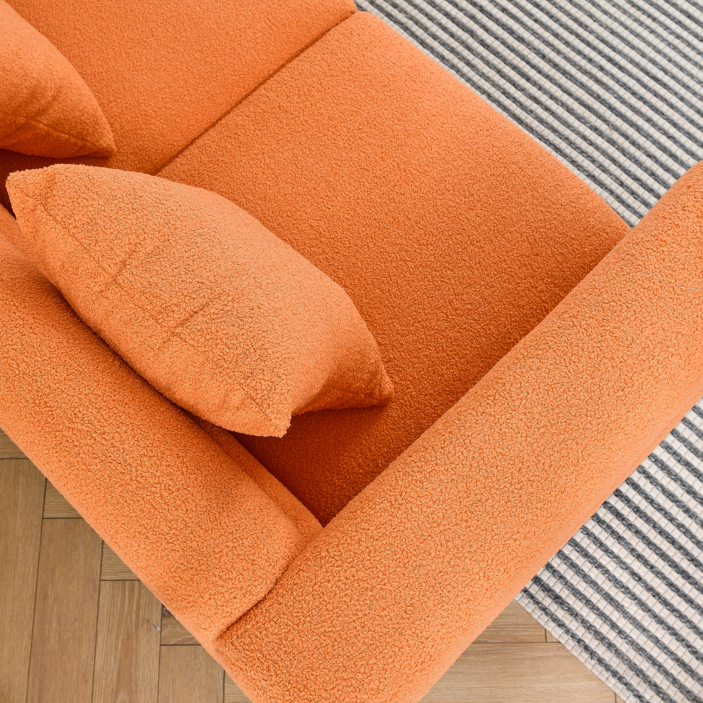 Sofa & Chair sets | 3-seater + 3-seater Combination sofa.ORANGE teddy | casafoyer.myshopify.com