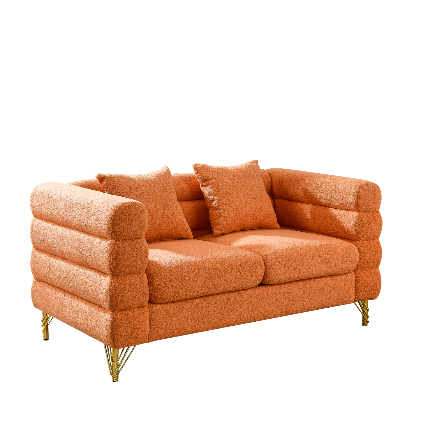 Sofa & Chair sets | 3-seater + 2-seater Combination sofa.ORANGE teddy | casafoyer.myshopify.com