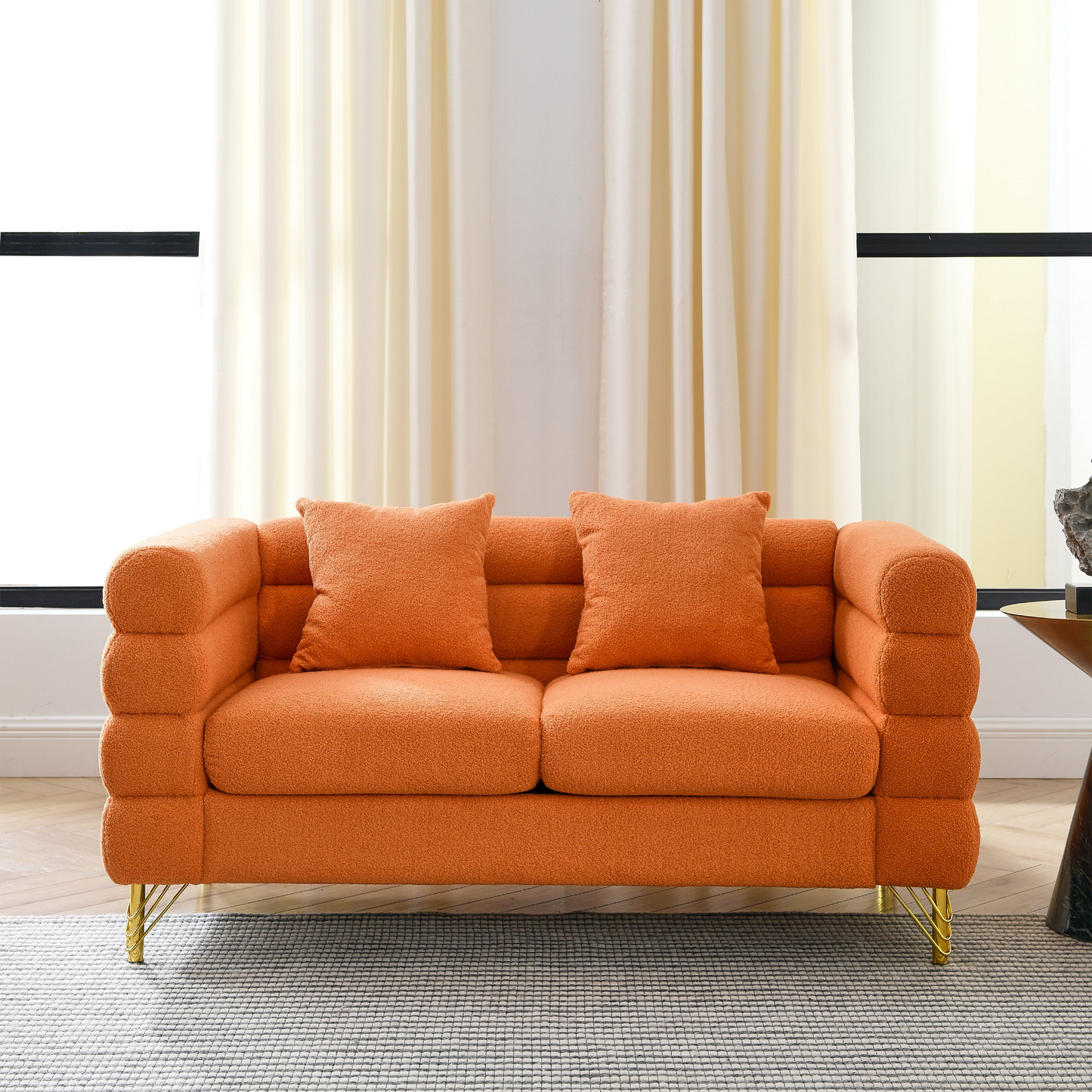 Sofa & Chair sets | 3-seater + 2-seater Combination sofa.ORANGE teddy | casafoyer.myshopify.com