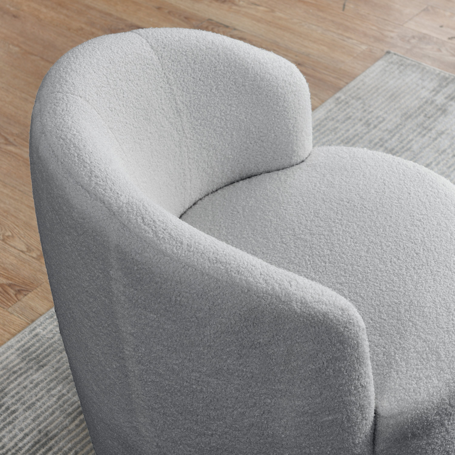 Sofa & Chair sets | Swivel Barrel Chair with Round Storage Ottoman | Upholstered Modern Armchair | casafoyer.myshopify.com