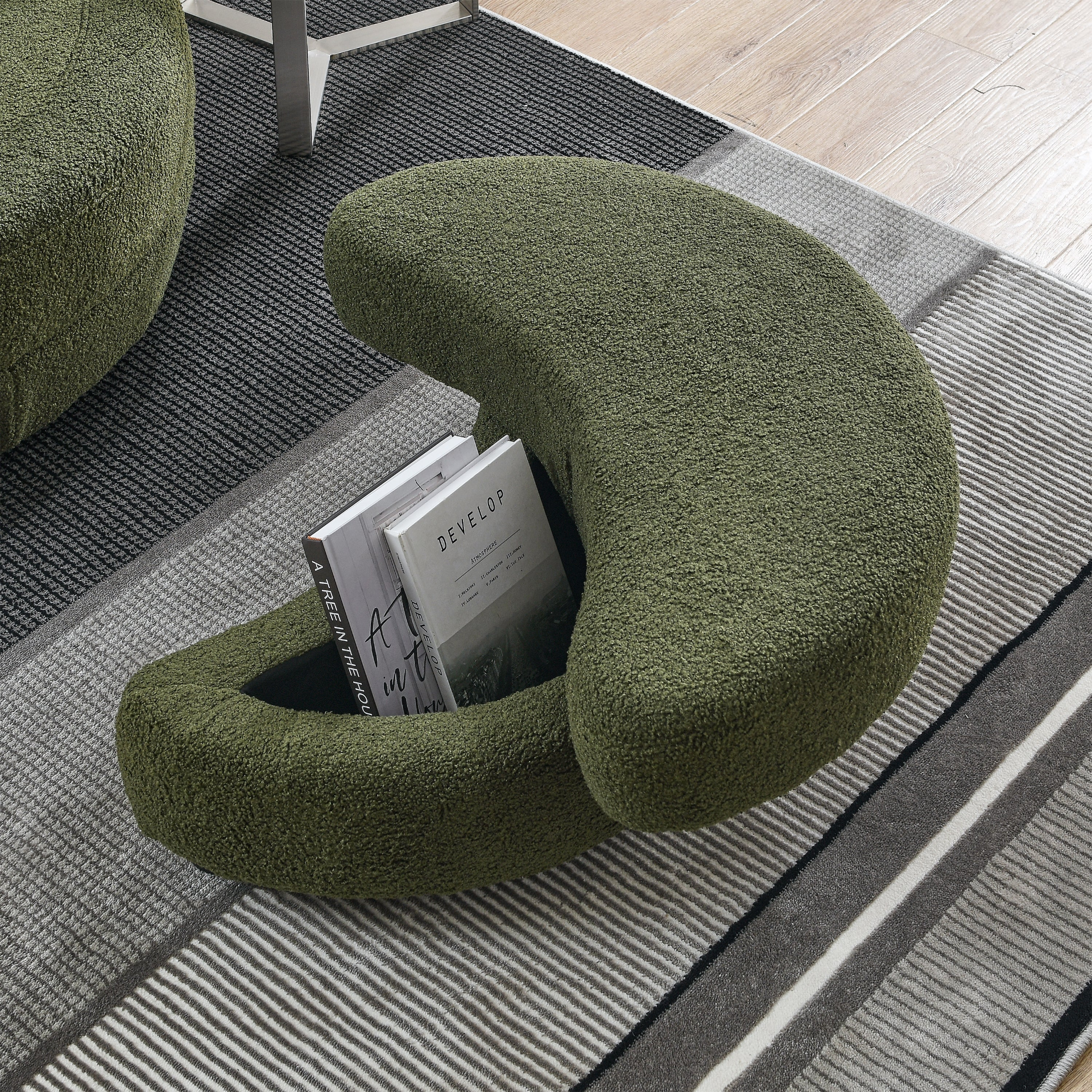 Sofa & Chair sets | Oversized Swivel Chair with moon storage ottoman for Living Room, Modern Accent Round Loveseat Circle Swivel Barrel Chairs for Bedroom Cuddle Sofa Chair Lounger Armchair, 4 Pillows, Teddy Fabric | casafoyer.myshopify.com