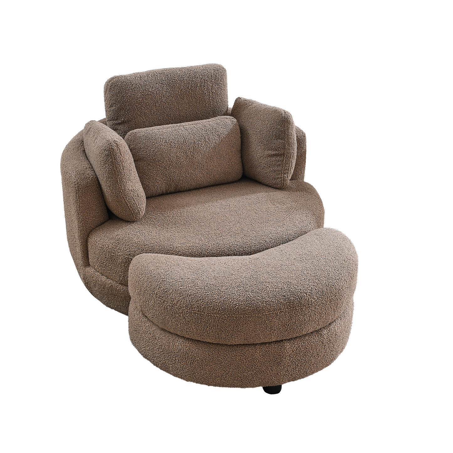 [product_type] | 39"W Oversized Swivel Chair with Storage Ottoman for Living Room | casafoyer.myshopify.com