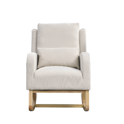 [product_type] | 27.5 "W Modern Accent High Back Living Room Casual Armchair Rocker with One Lumbar Pillow, Two Side Pockets. | casafoyer.myshopify.com