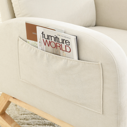 Sofa & Chair sets | Modern Accent High Backrest Living Room Lounge Arm Rocking Chair, Two Side Pocket | casafoyer.myshopify.com
