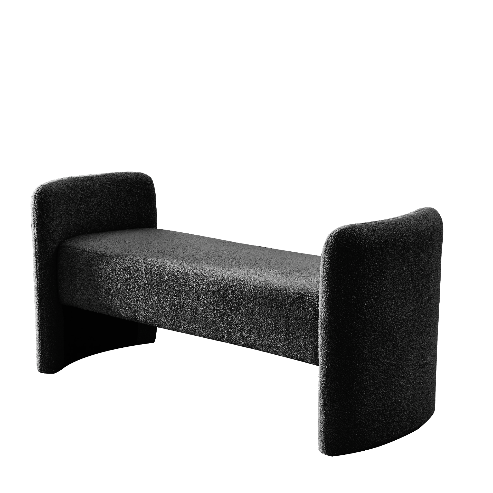 OTTOMAN | Bench for Bedroom End of Bed Modern Contemporary Design Ottoman Couch Long Bench Window Sitting Fireplace Bench, Teddy | casafoyer.myshopify.com