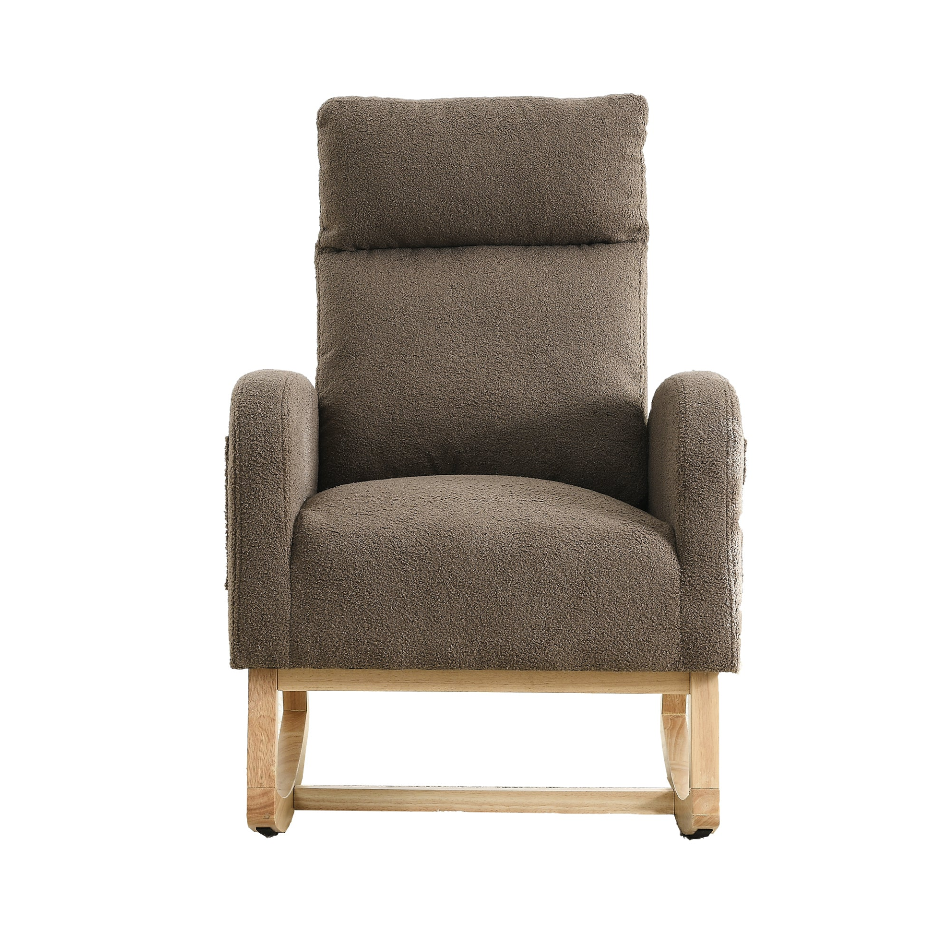 [product_type] | 27.6"W Modern Accent High Backrest Living Room Lounge Arm Rocking Chair, Two Side Pocket | casafoyer.myshopify.com