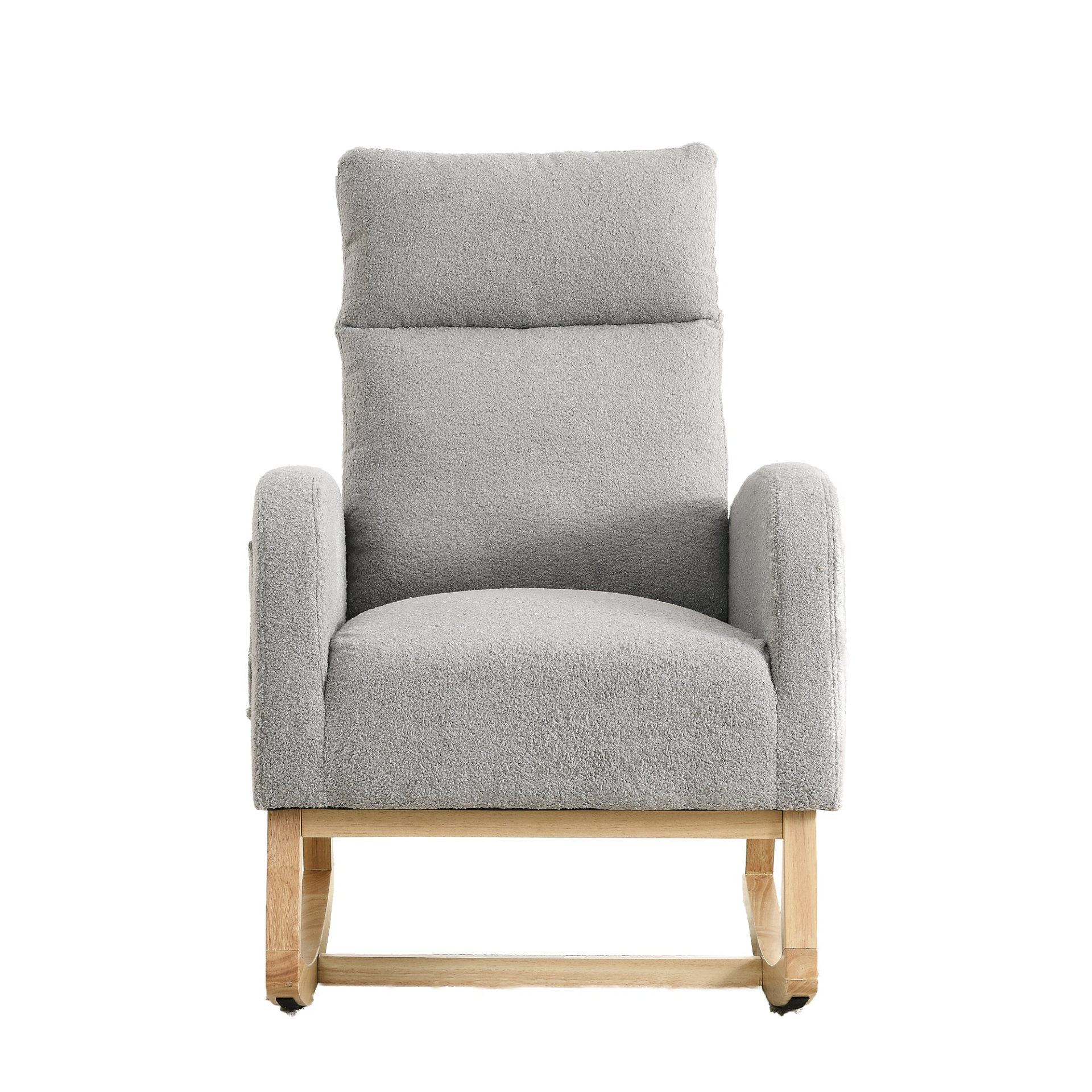 [product_type] | 27.6"W Modern Accent High Backrest Living Room Lounge Arm Rocking Chair, Two Side Pocket | casafoyer.myshopify.com