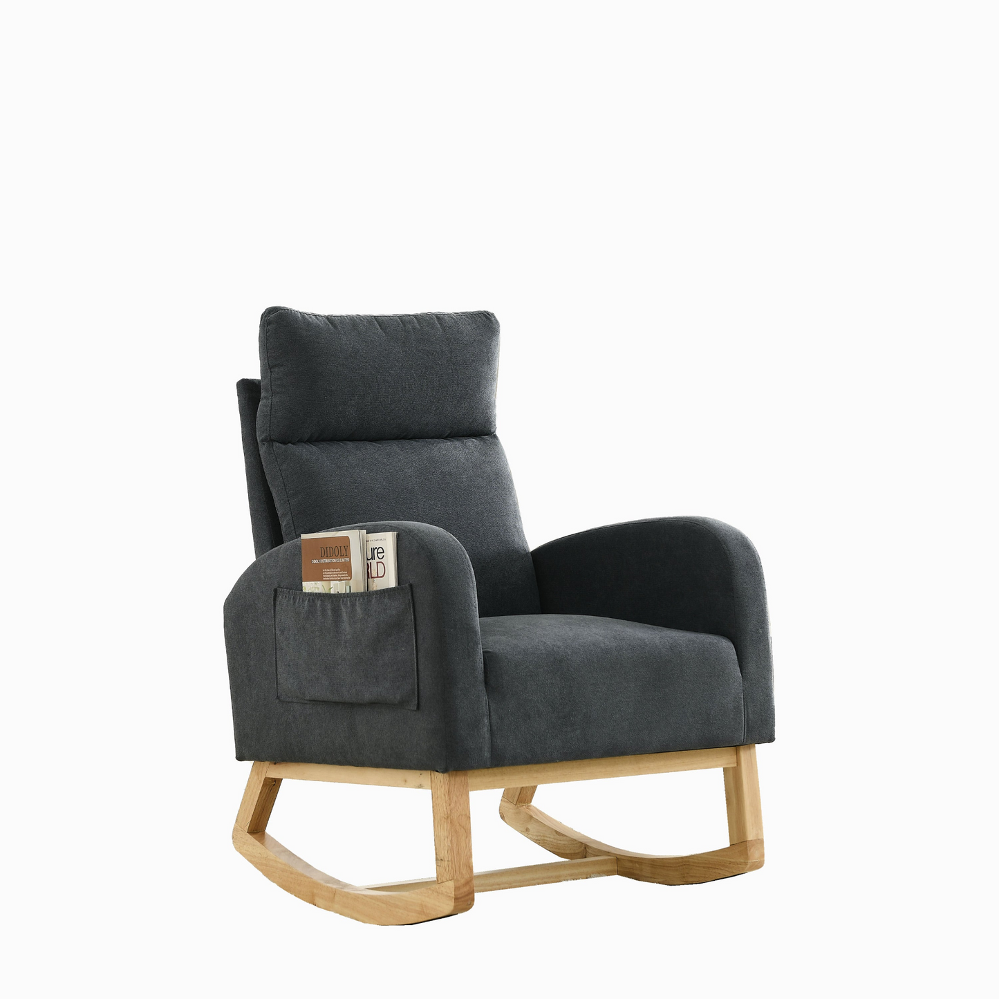 Sofa & Chair sets | Modern Accent High Backrest Living Room Lounge Arm Rocking Chair, Two Side Pocket | casafoyer.myshopify.com